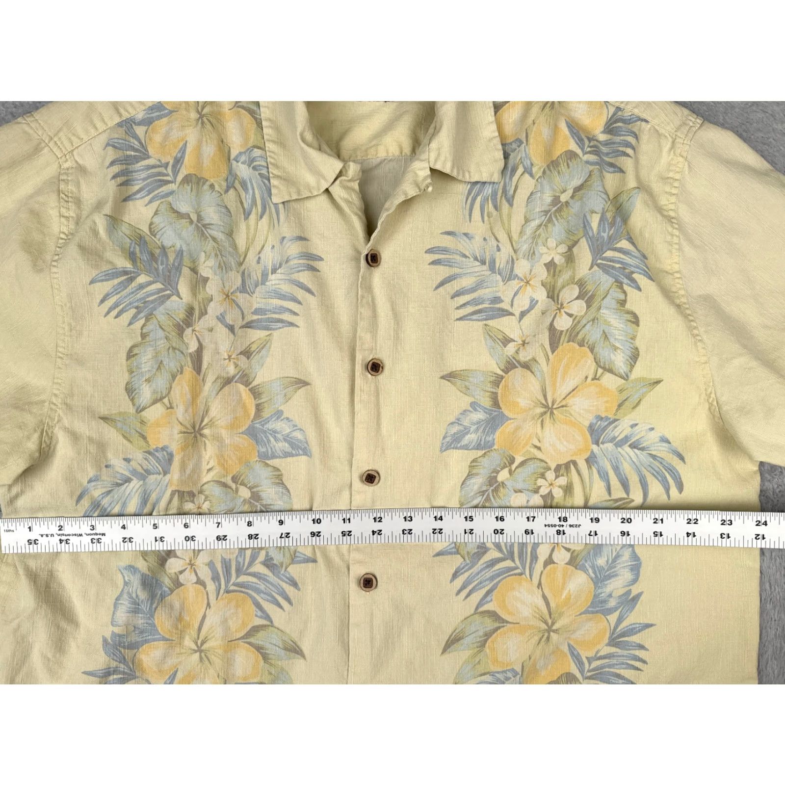 Vintage Jamaica Jaxx Shirt Men 2XL Yellow Palm Leaf Hawaiian 100% Silk Button Up Size US XXL / EU 58 / 5 - 7 Thumbnail