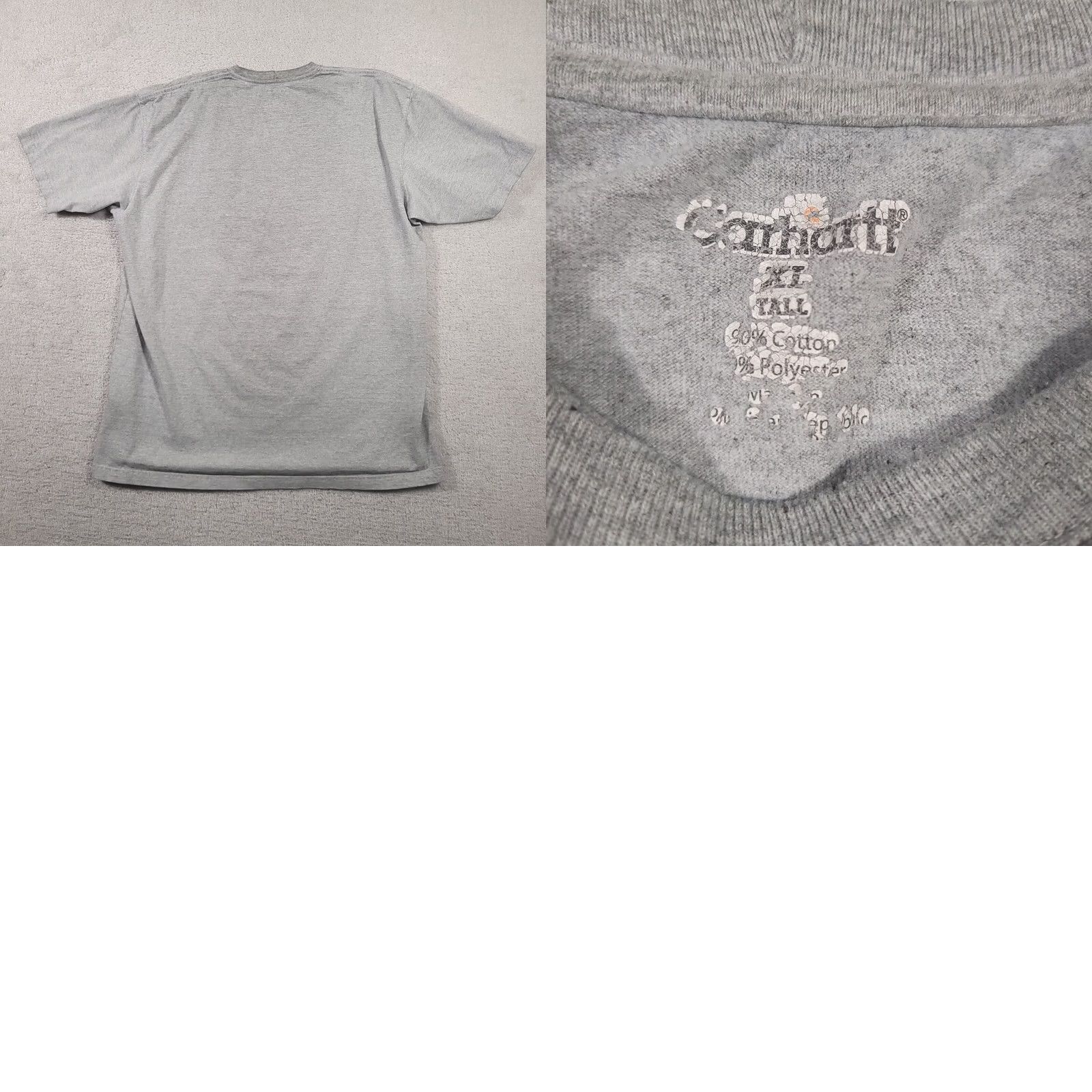 Carhartt Carhartt Short Sleeve Pocket Shirt Mens XLT Tall Gray Grunge Workwear Size US XL / EU 56 / 4 - 10 Thumbnail