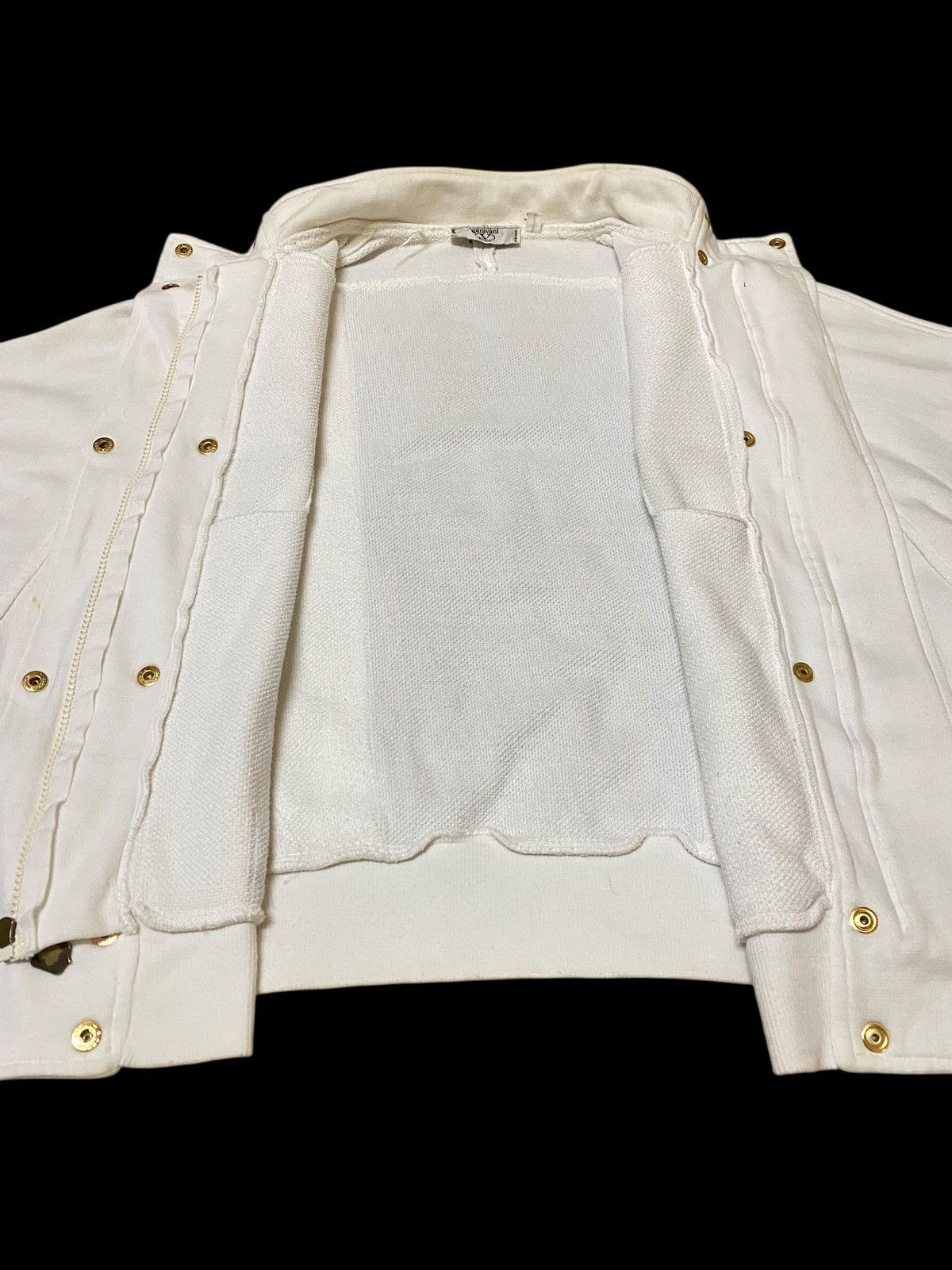 Valentino Vintage 90s Valentino Garavani Gold Button Bomber Jacket Size US L / EU 52-54 / 3 - 5 Thumbnail