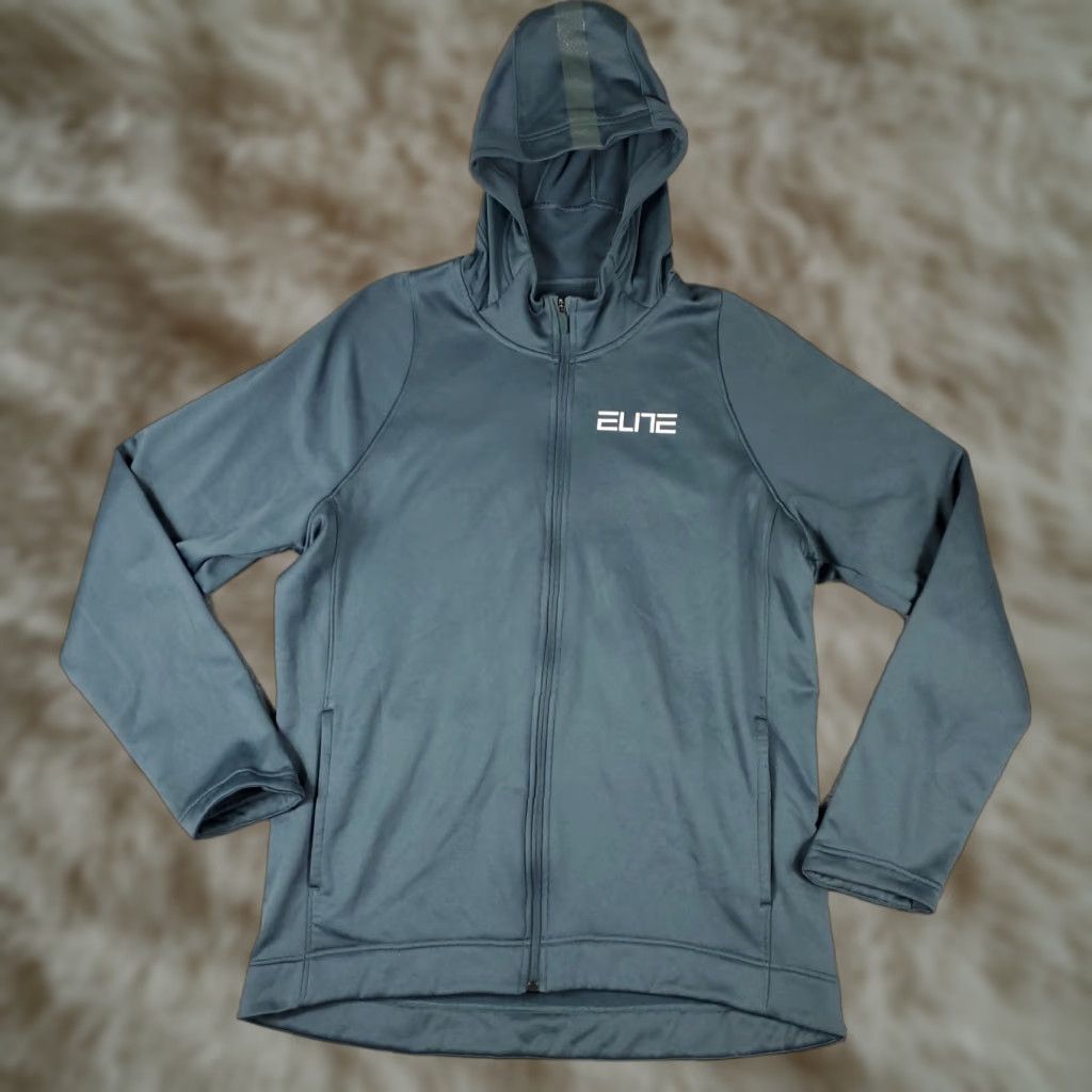 Nike Nike Hoodie Mens Large Blue Full Zip Sweatshirt Jacket Elite Swoosh Logo Size US L / EU 52-54 / 3 - 1 Thumbnail
