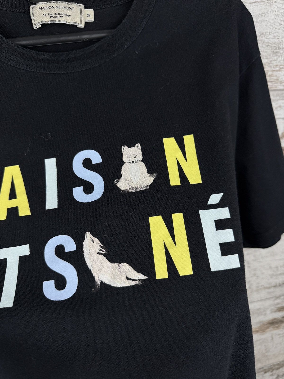 Maison Kitsune Mens Maison Kitsune T-Shirt black cotton tee size M Size US M / EU 48-50 / 2 - 7 Thumbnail