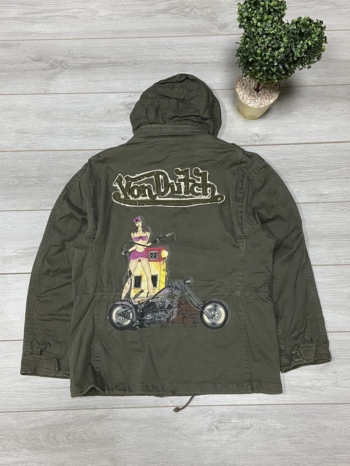 Von Dutch Von Dutch 2 in 1 moto bike girl RARE vintage jacket + Lining Size US L / EU 52-54 / 3 - 1 Thumbnail