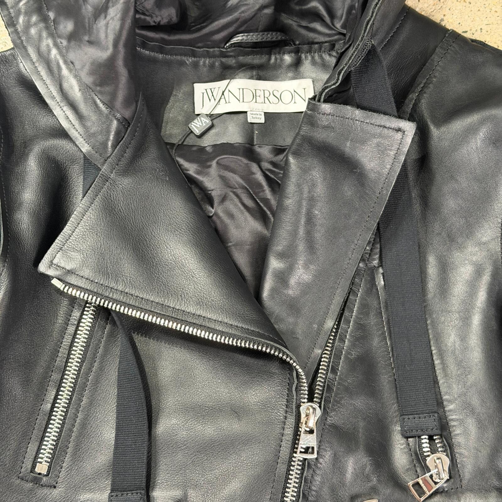 JW Anderson JW Anderson Drawstring Leather Biker Jacket Size US S / EU 44-46 / 1 - 6 Thumbnail