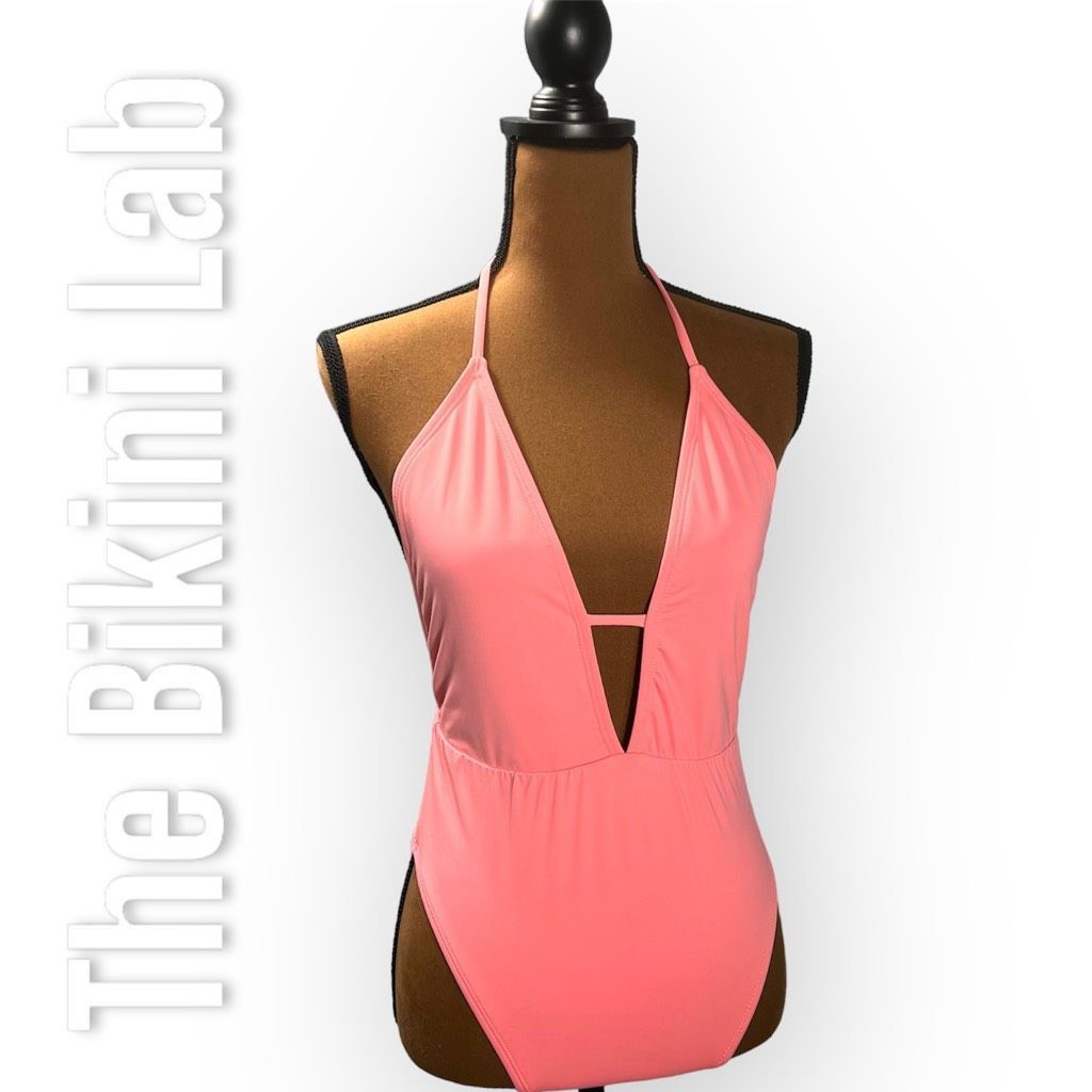 Other The Bikini Lab Rack Solid Plunge Shirred Booty One-Piece Hal Size M / US 6-8 / IT 42-44 - 4 Thumbnail