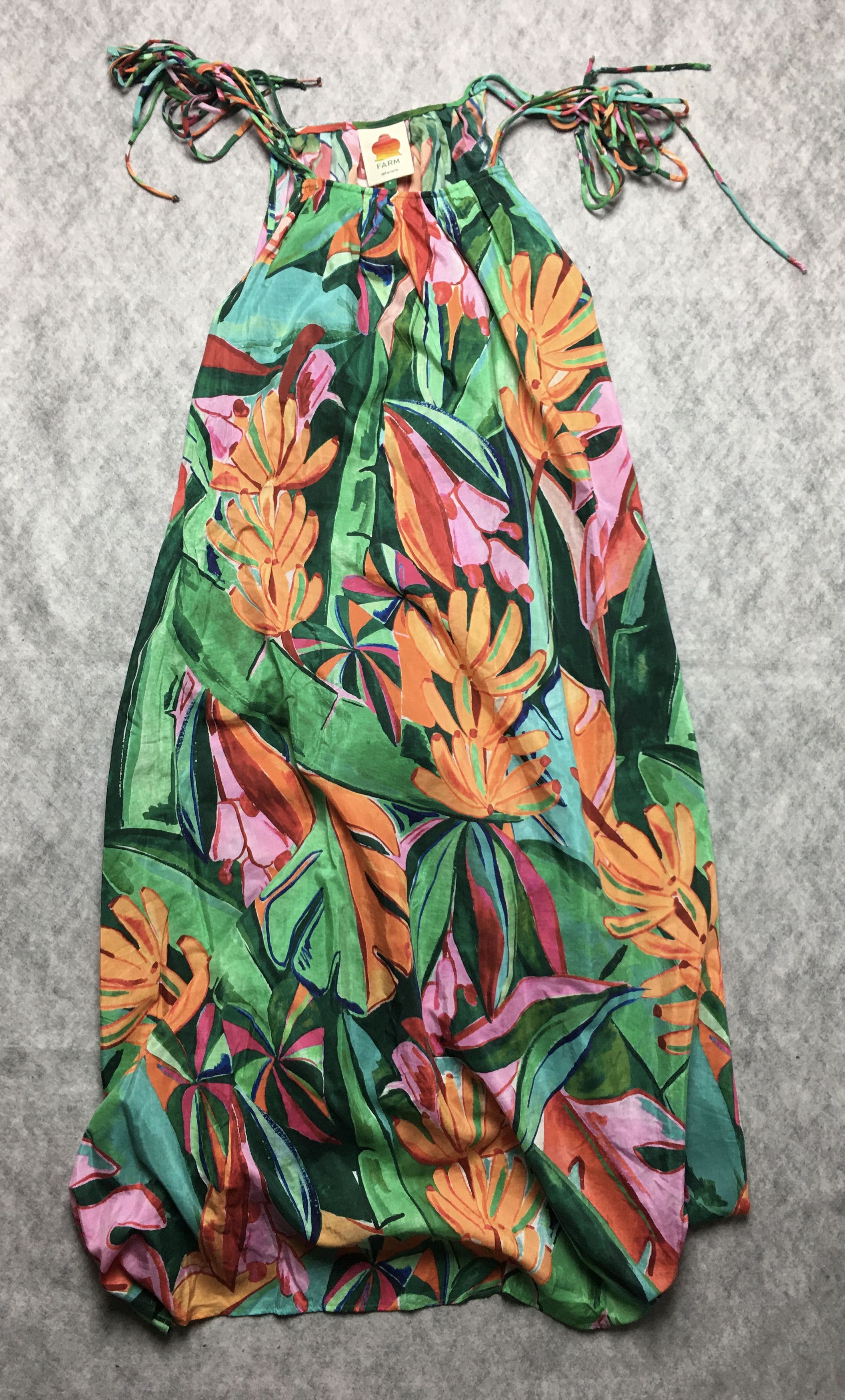 Farm Rio FARM RIO Banana Foliage Floral Print Midi Dress Size S Size S / US 4 / IT 40 - 7 Thumbnail