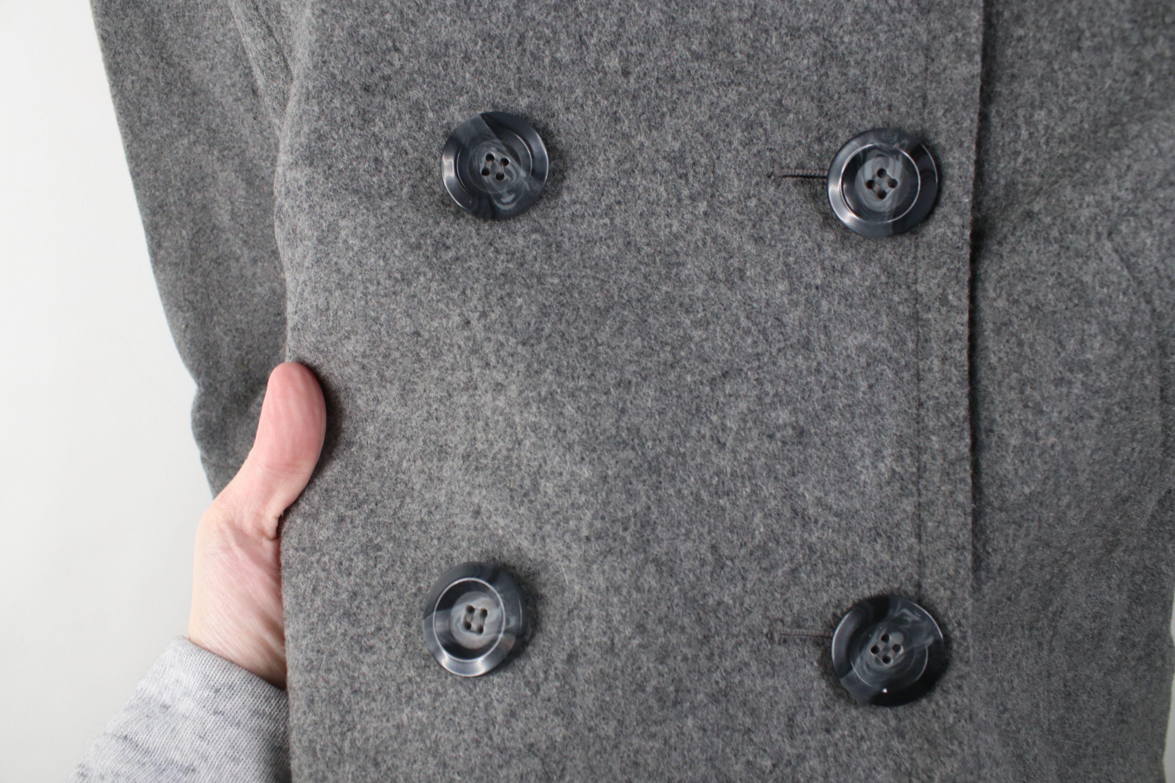 Express Vintage Y2K Express Wool Blend Double Breasted Coat Jacket Size M / US 6-8 / IT 42-44 - 4 Thumbnail