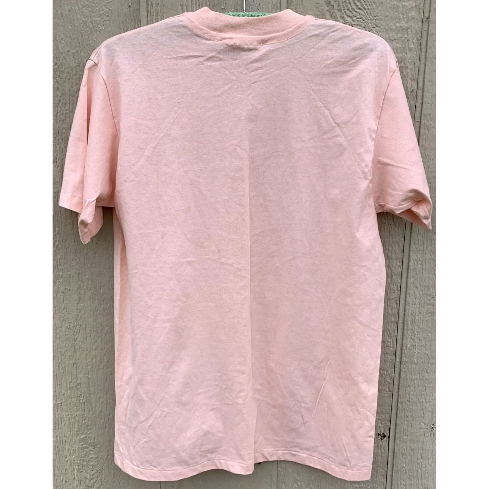 Hanes VINTAGE Hanes Fifty Fifty T-Shirt Men Regular L Pastel Solid 1980s USA Single Stitch Size US L / EU 52-54 / 3 - 3 Thumbnail