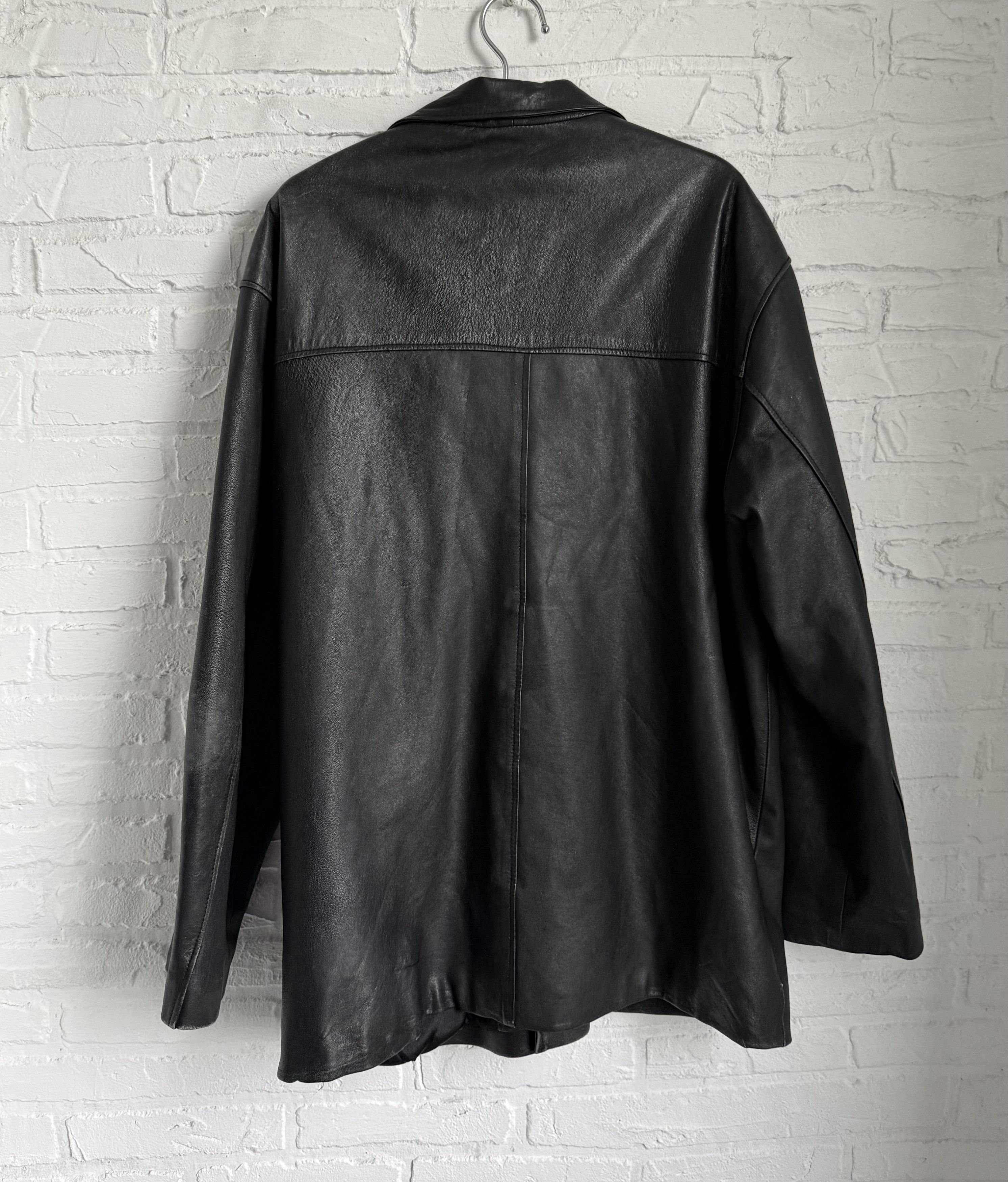 Chevignon Vintage 80s Chevignon leather coat jacket Size US XL / EU 56 / 4 - 10 Thumbnail
