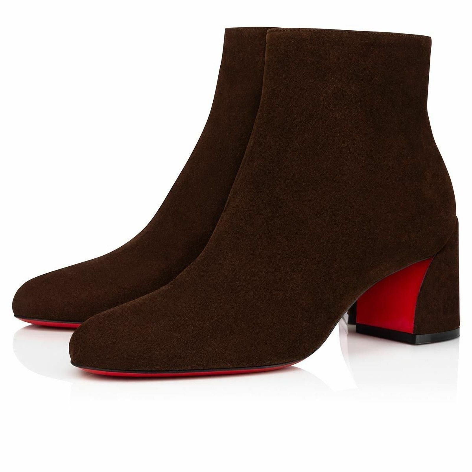 Christian Louboutin Christian Louboutin Turela 55 Arabica Brown Suede Ankle Size US 7.5 / IT 37.5 - 1 Thumbnail
