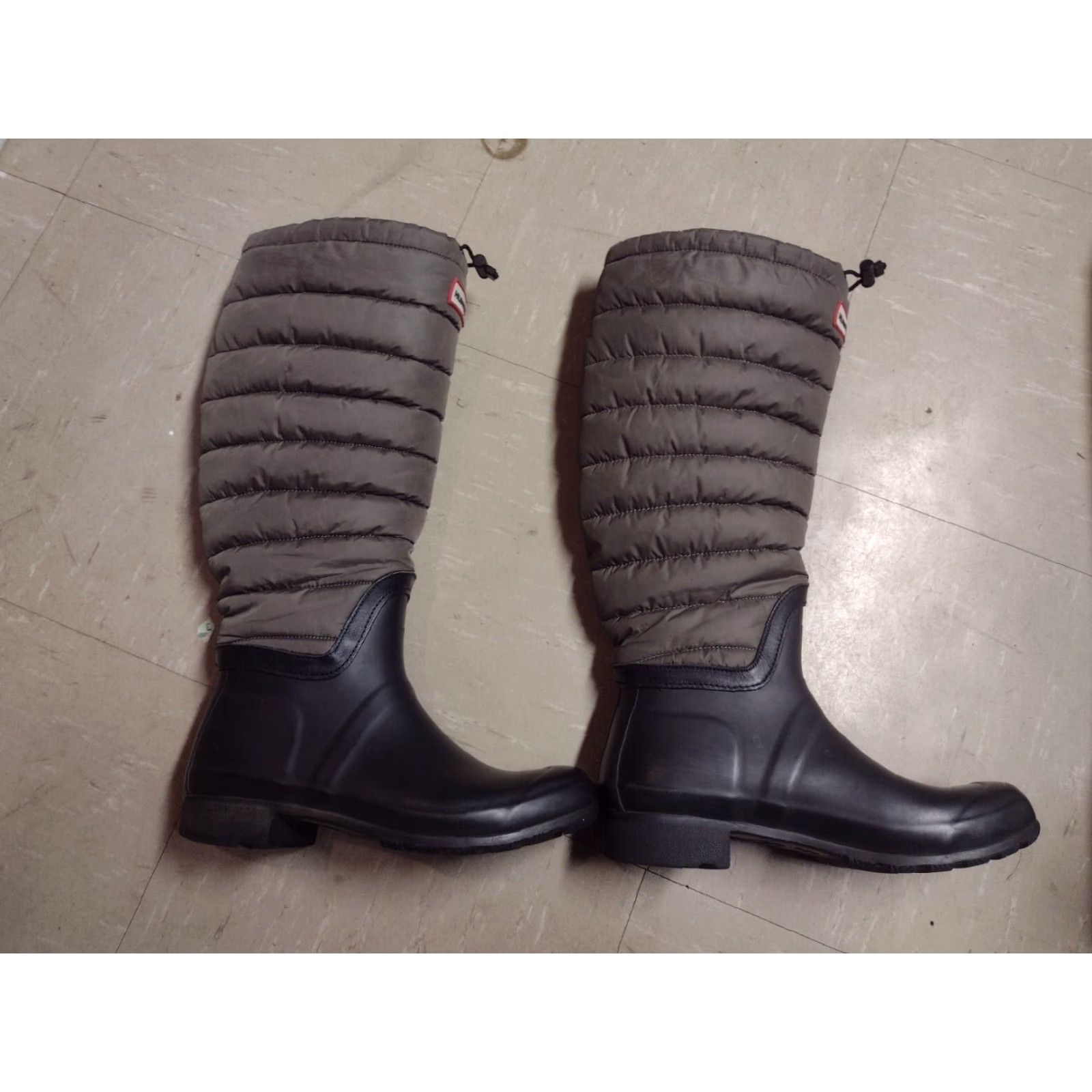 Hunter VINTAGE Hunter Tall Insulated Quilted Puffer Rain Boots Women US 8 Green Knee High Size US 6 / IT 36 - 2 Thumbnail
