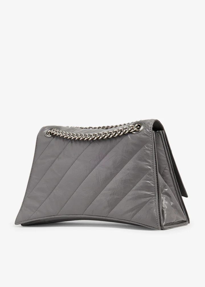 Balenciaga o1s1rm0825 Size: OS / Crush Chain Bag Medium in Dark Grey Size ONE SIZE - 3 Thumbnail
