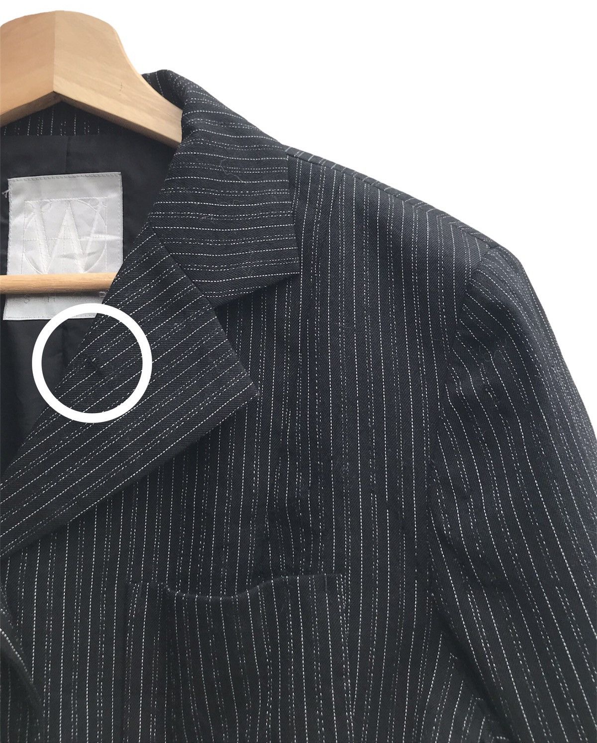 Yohji Yamamoto Workshop by Yohji Yamamoto Striped Wool Cropped Jacket Size XS / US 0-2 / IT 36-38 - 9 Thumbnail