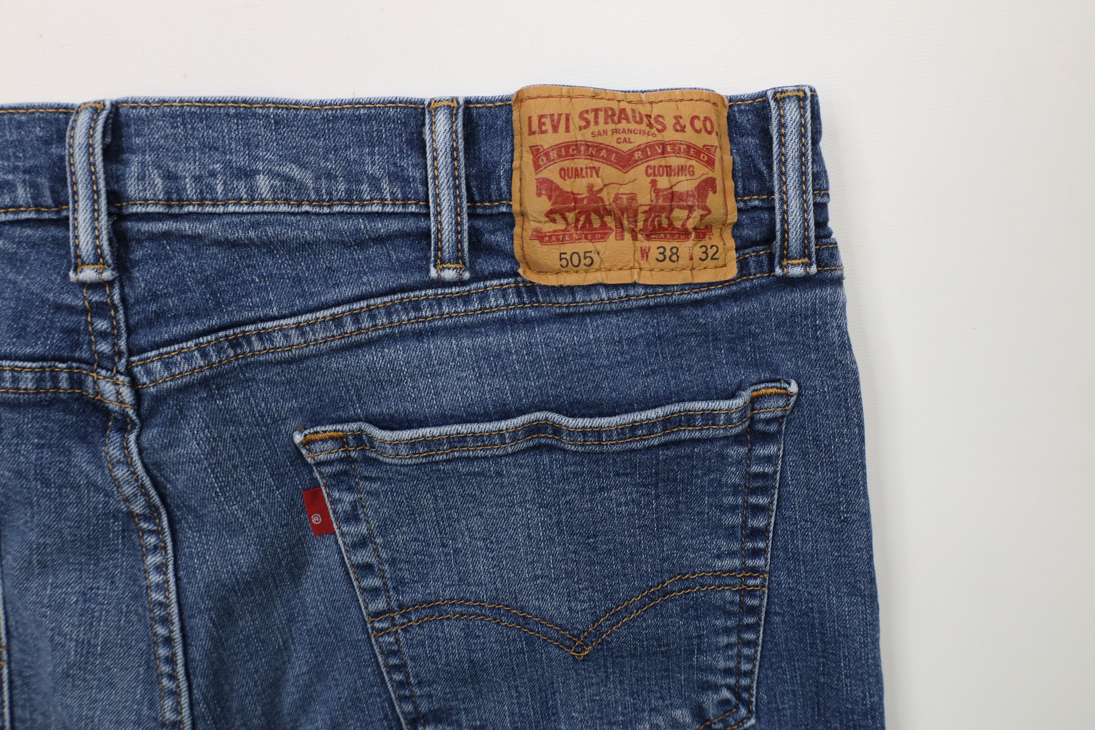 Levi's × Vintage Vintage Y2K Levis 505 Regular Fit Denim Jeans Blue Size US 38 / EU 54 - 11 Thumbnail