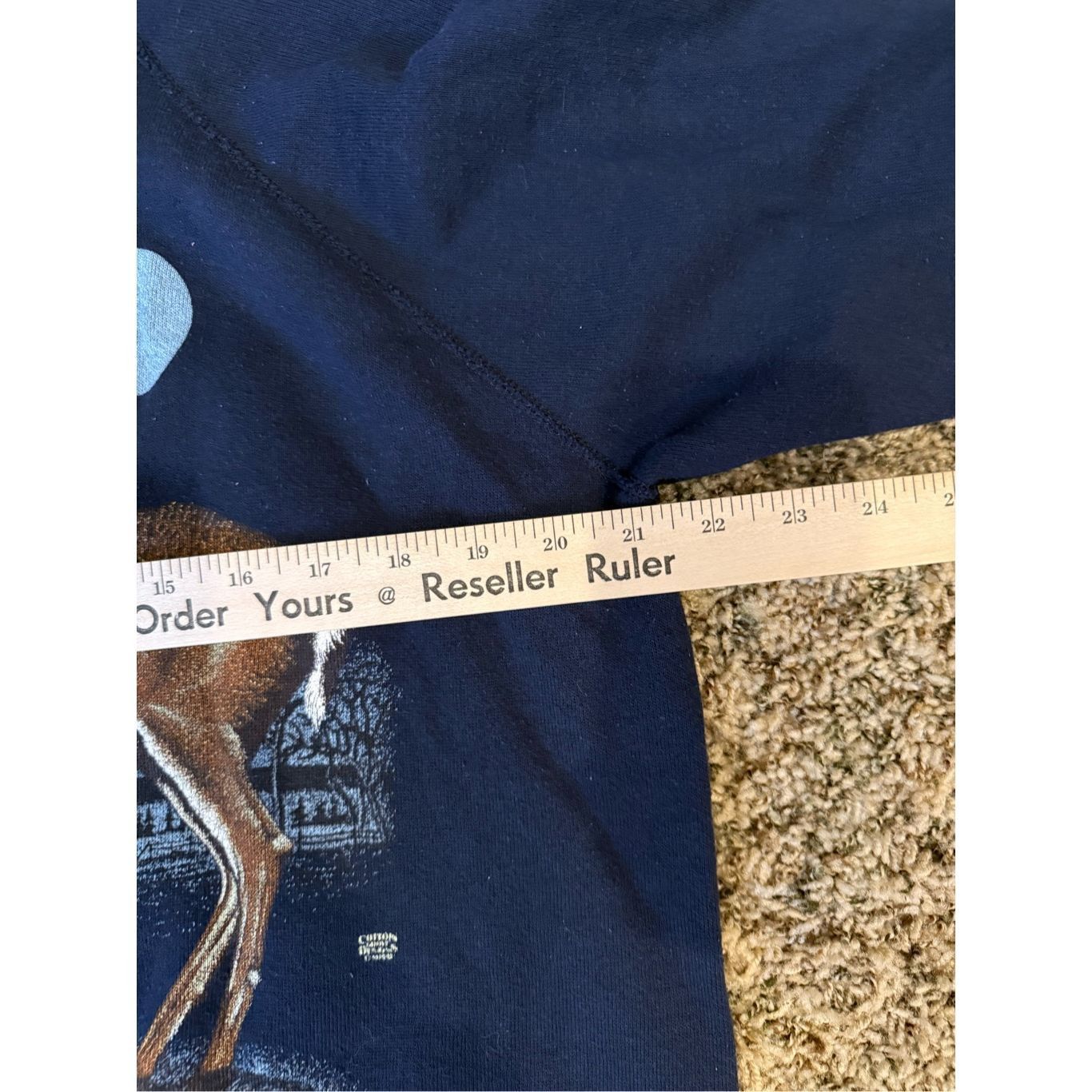 Vintage Size L - Vintage 1980s Tultex Deer Nature Fore Navy Sweatshi Size US L / EU 52-54 / 3 - 6 Thumbnail