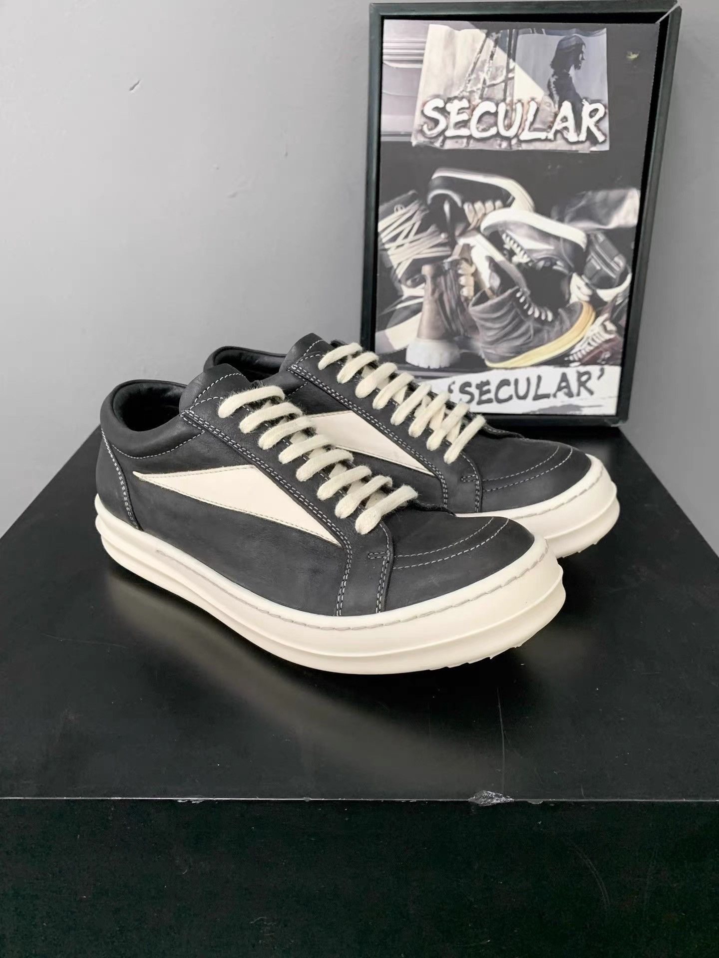 Rick Owens Rick Owens 24SS Main Line Calf Leather Vintage Vans K34 Size US 7 / IT 37 - 1 Thumbnail