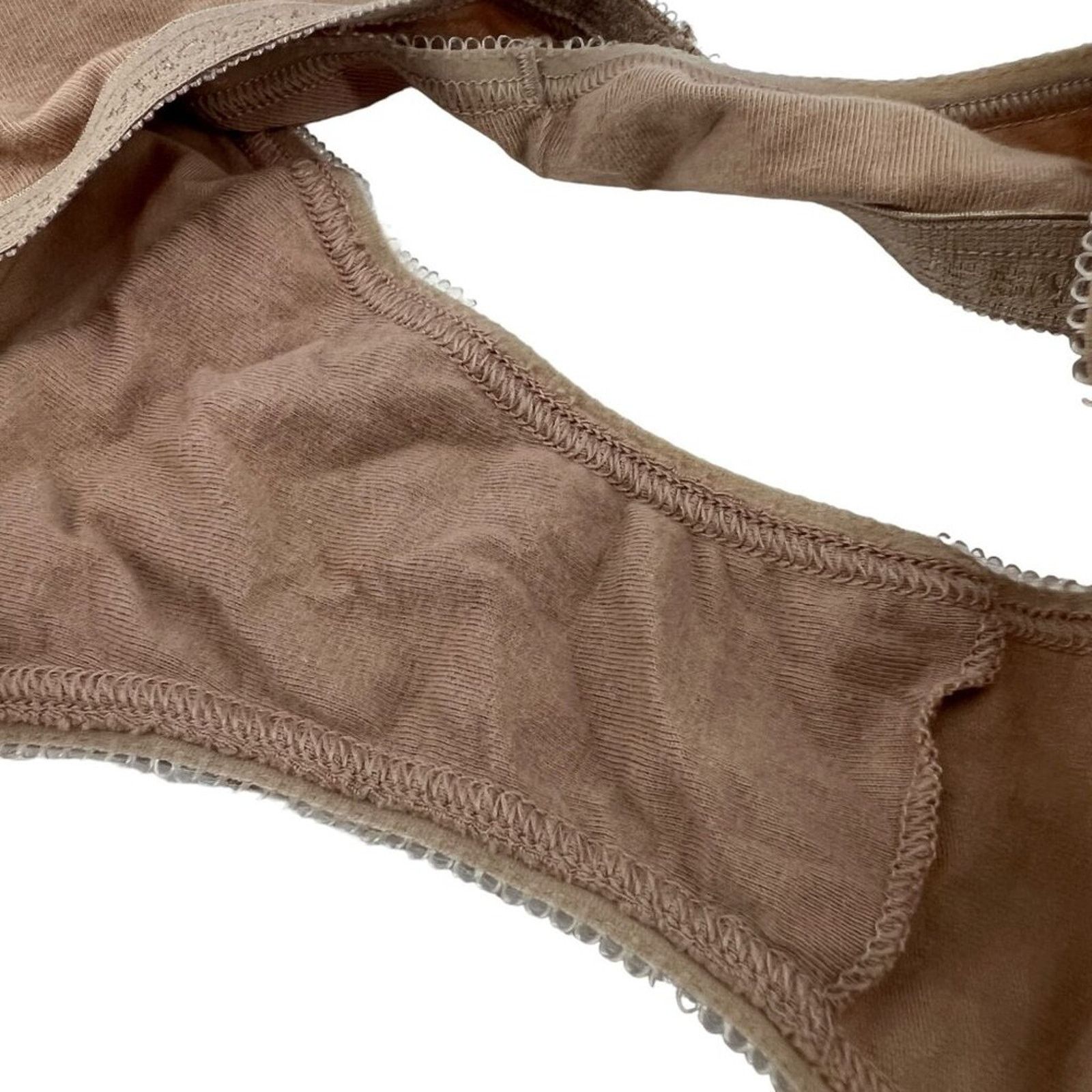 Victoria's Secret Victoria's Secret Solid Beige Cotton Hi Cut Leg Bikini Large Size ONE SIZE - 4 Thumbnail