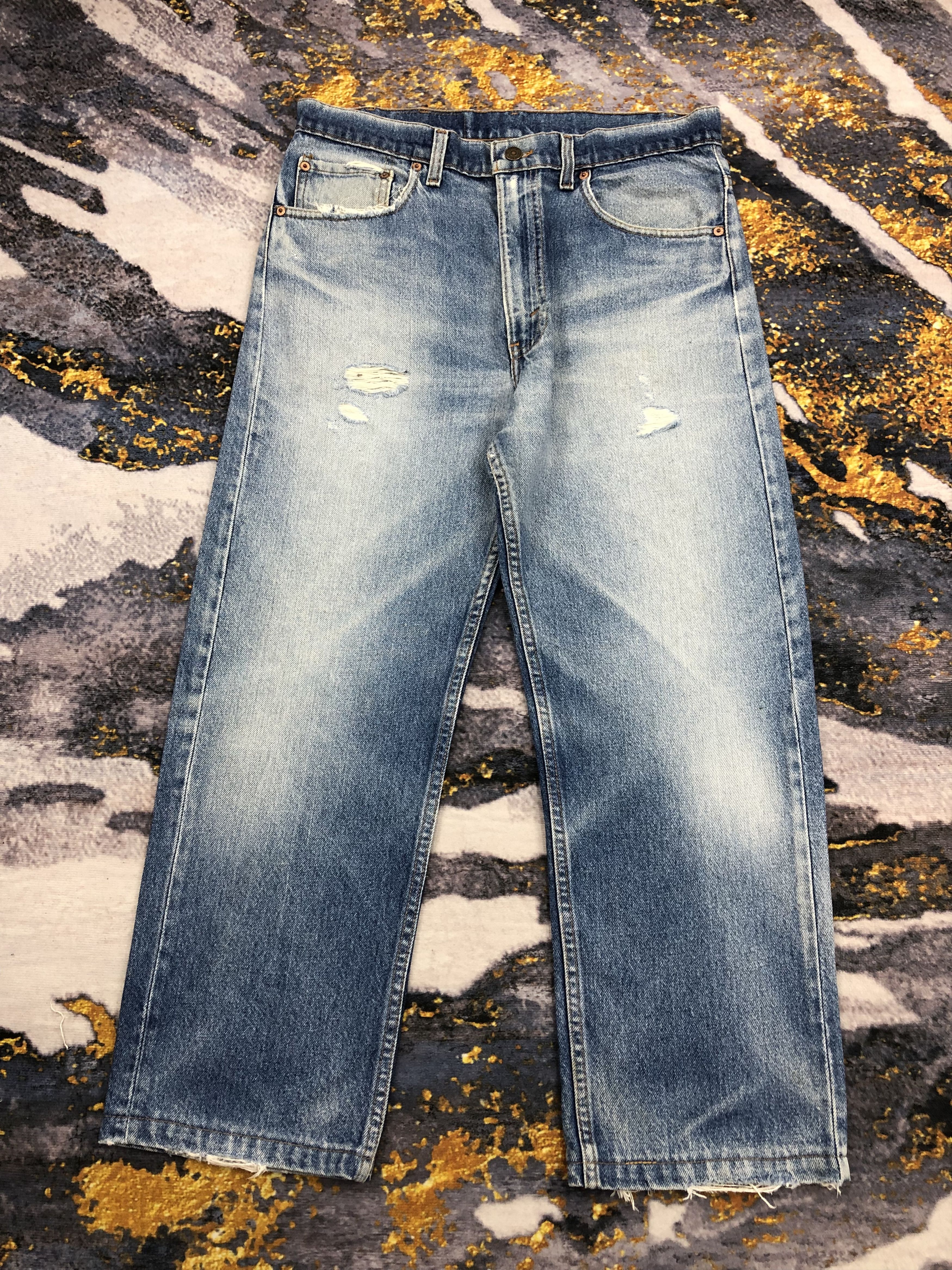 Levi's Vintage 90s Levis 505 Faded Blue Jeans DPP0161 Size US 33 - 1 Thumbnail