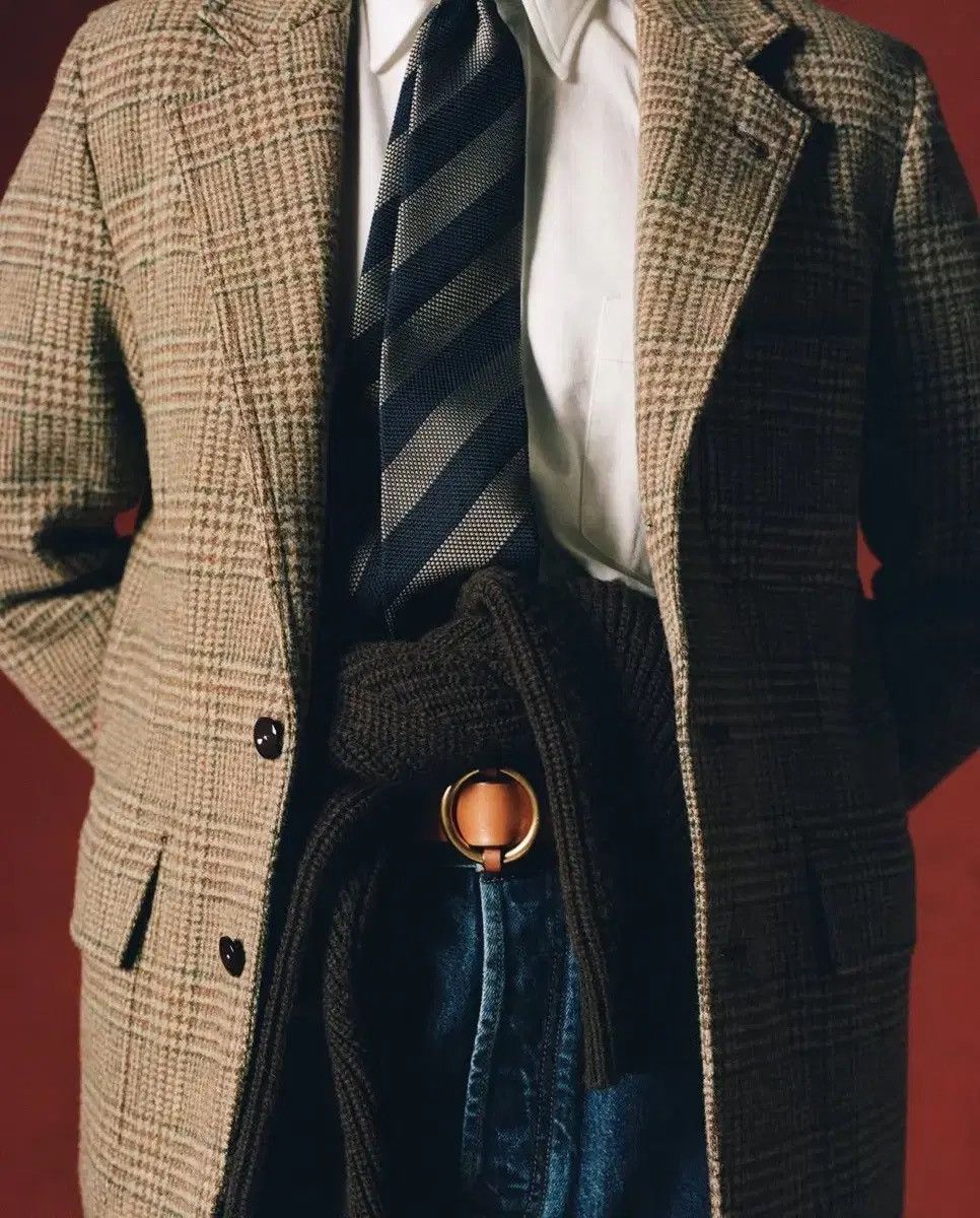 Drake's Drake's Brown Prince of Wales Tweed Games Blazer Mark 7 Size 38R - 11 Thumbnail