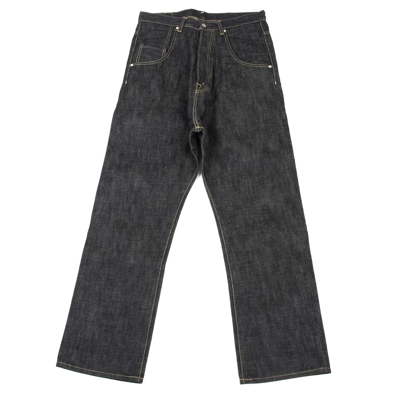 Ganryu Camouflage Pocket Straight Denim Pants Indigo S Size US 30 / EU 46 - 1 Thumbnail