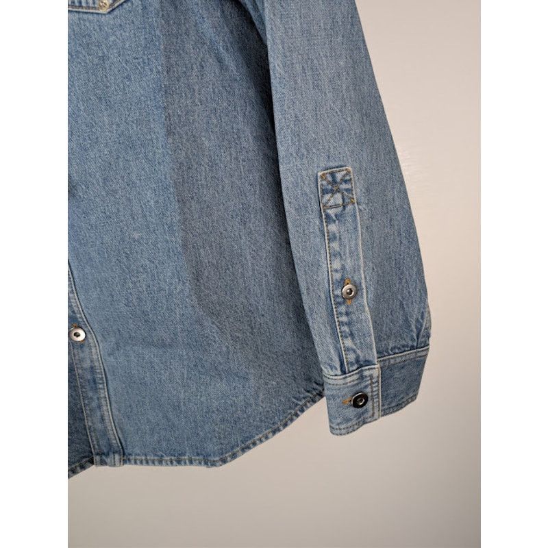 Bottega Veneta o1rshd1 Vintage Indigo Denim Shirt in Mid Blue Size US S / EU 44-46 / 1 - 5 Thumbnail