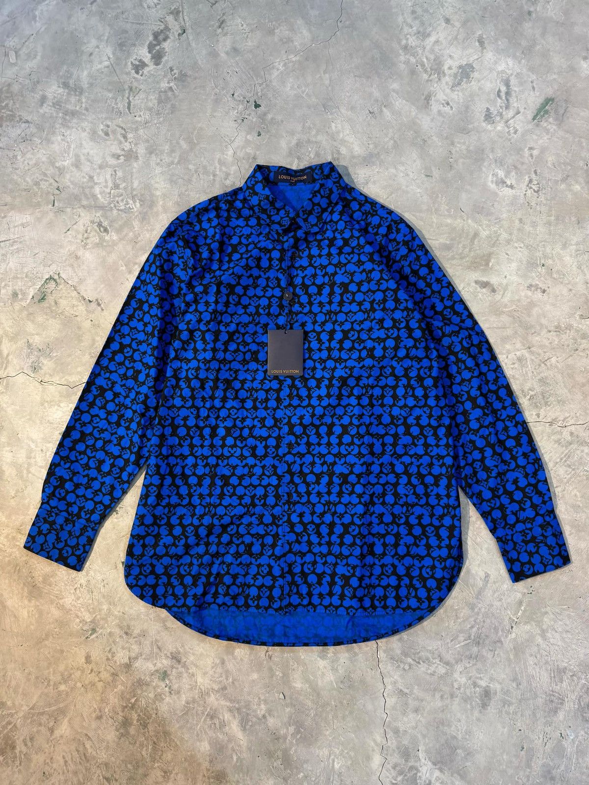 Louis Vuitton x Virgil Blue Monogram Oversized Polo
