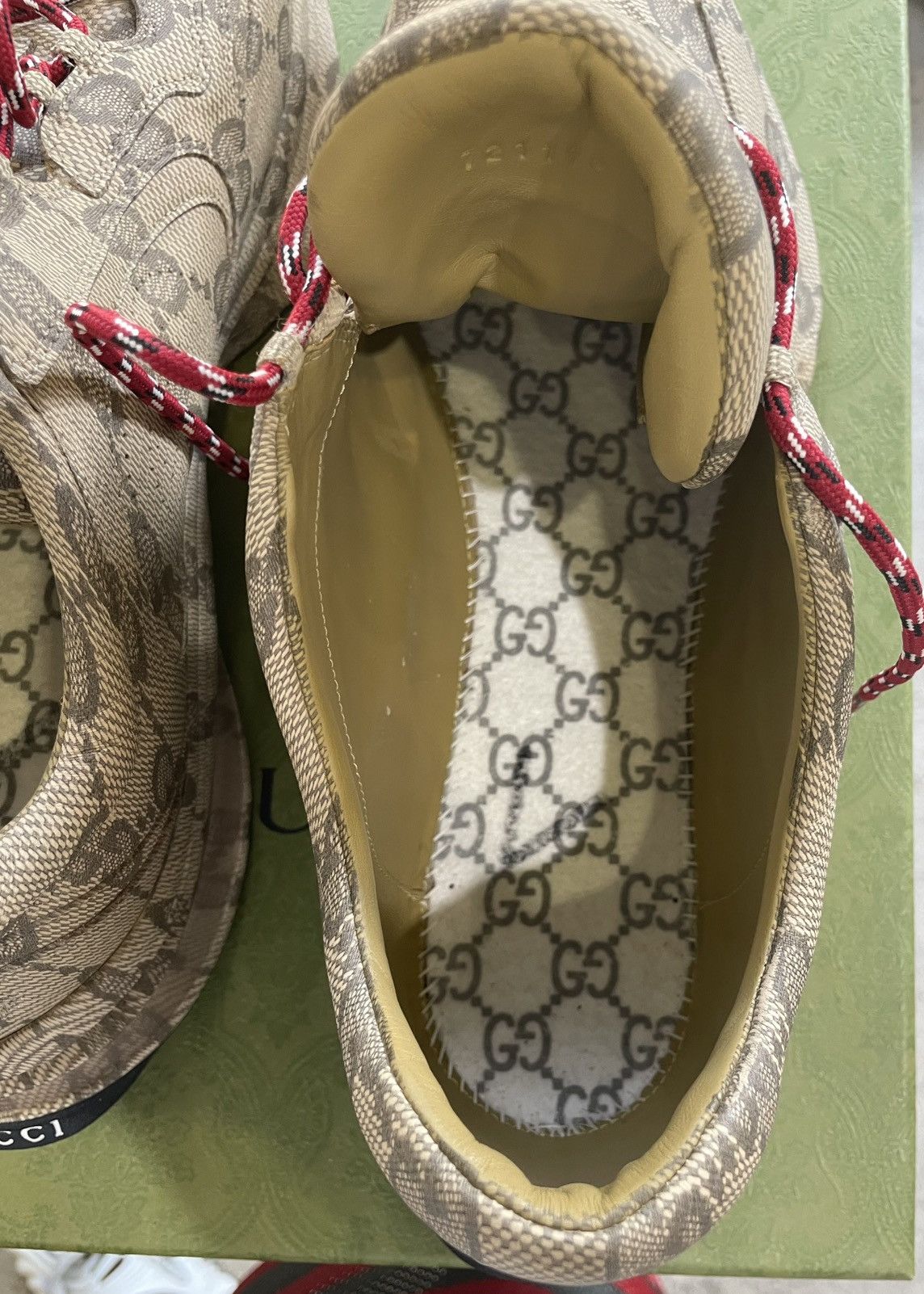 Gucci Gucci Run Sneaker 'Beige Ebony Monogram' Size US 13 / EU 46 - 11 Thumbnail