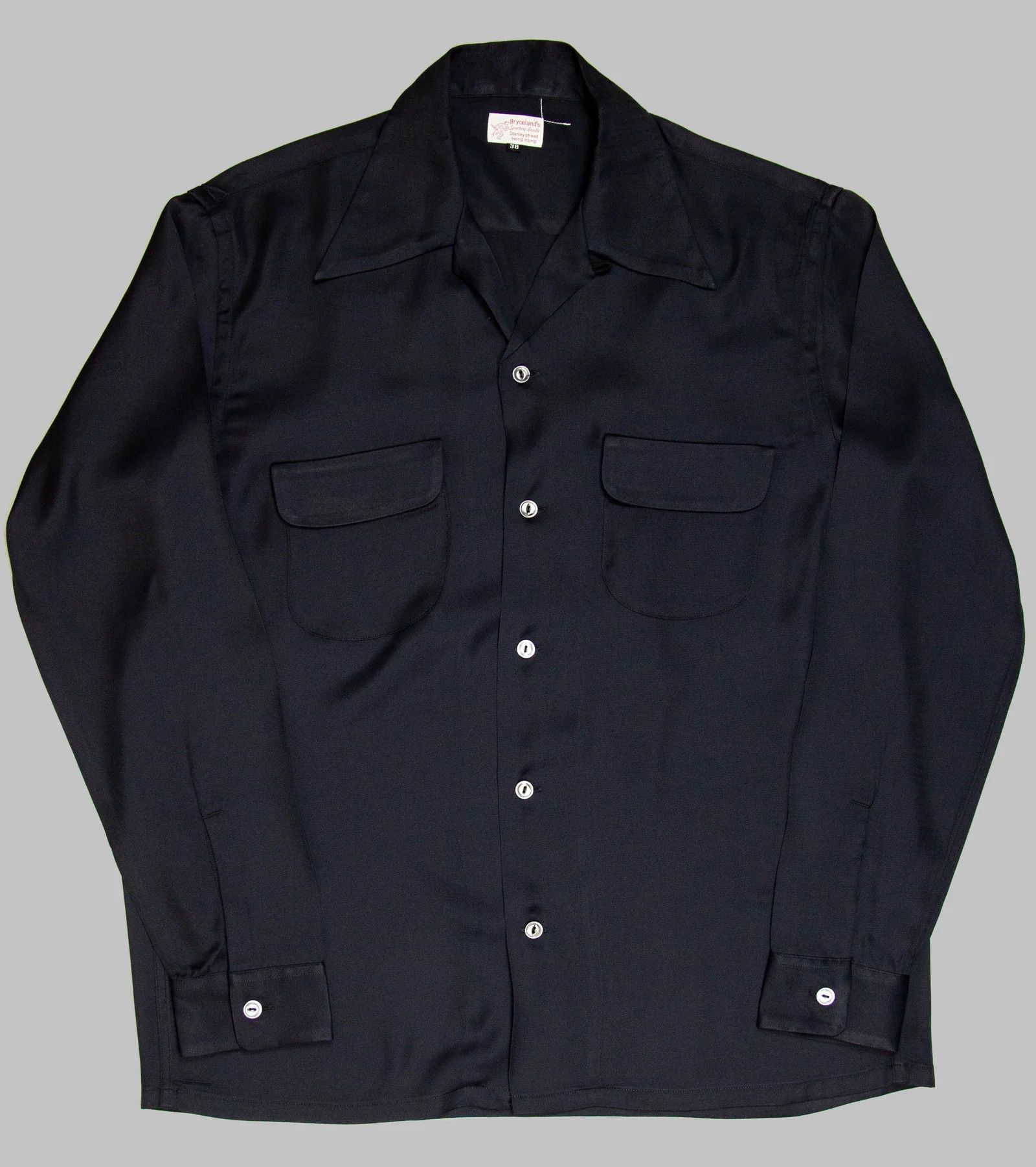 Bryceland's Rayon Shirt Black 34, Men's — image 2 of 6