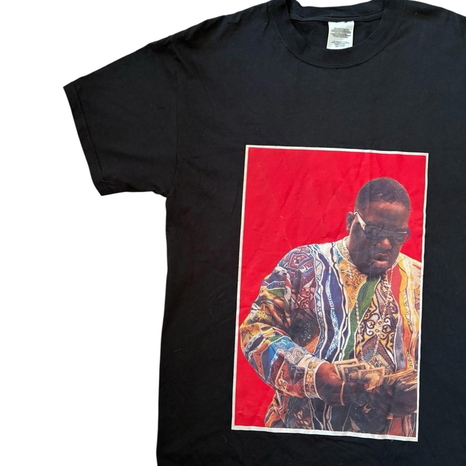 Designer Notorious BIG Biggie Smalls Rare Vintage 90sBlack T-Shirt Size US M / EU 48-50 / 2 - 2 Thumbnail