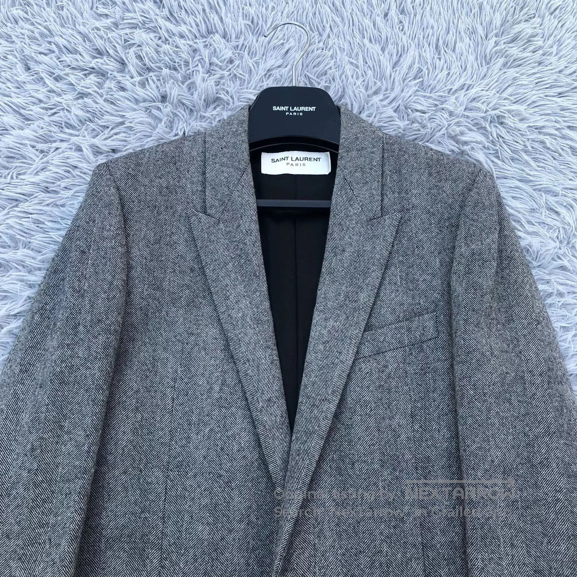Saint Laurent Paris Saint Laurent 17FW Herringbone Wool Coat. Size US S / EU 44-46 / 1 - 3 Thumbnail