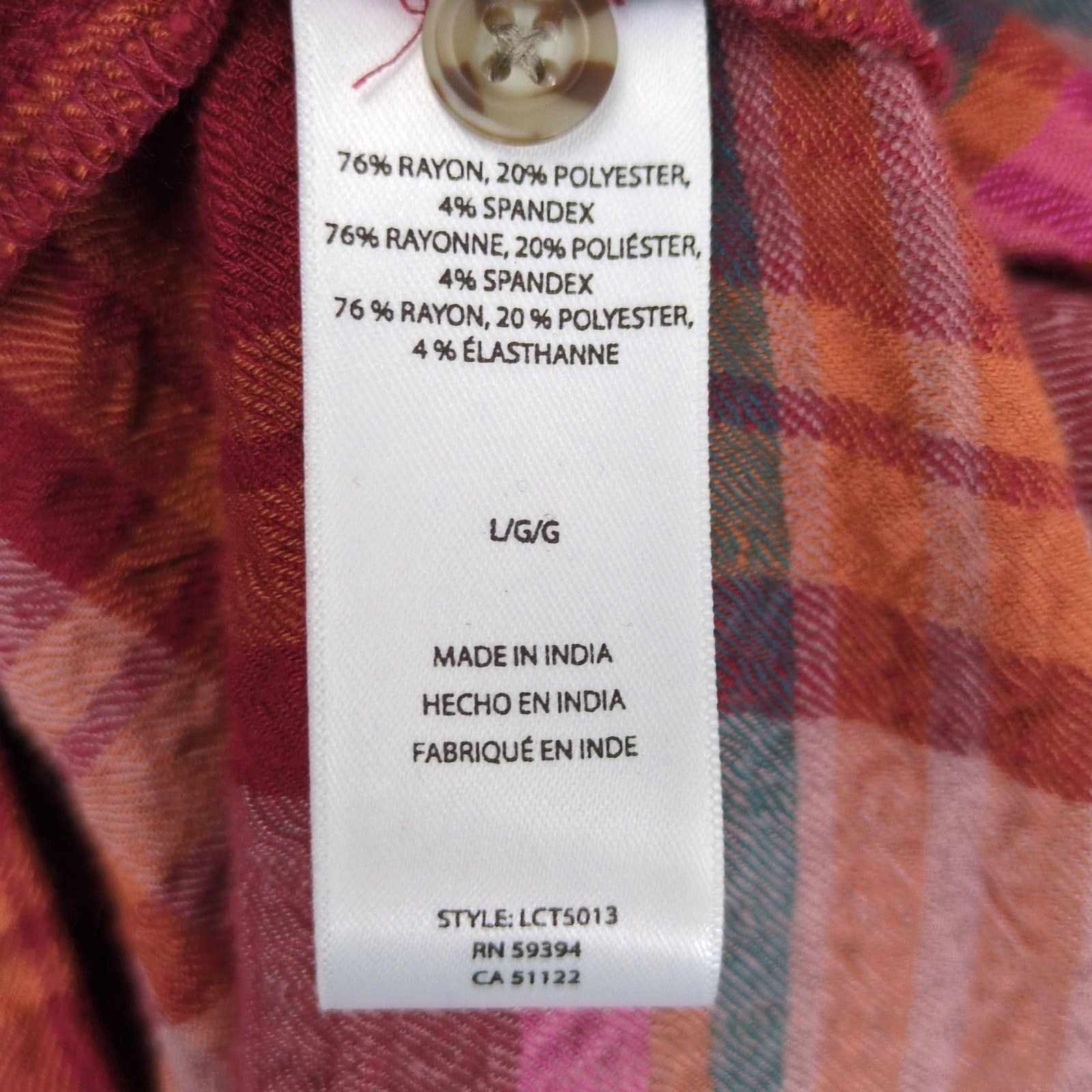 Other Beach Lunch Lounge Women's L Oversized Flannel Shirt Top Size L / US 10 / IT 46 - 5 Thumbnail