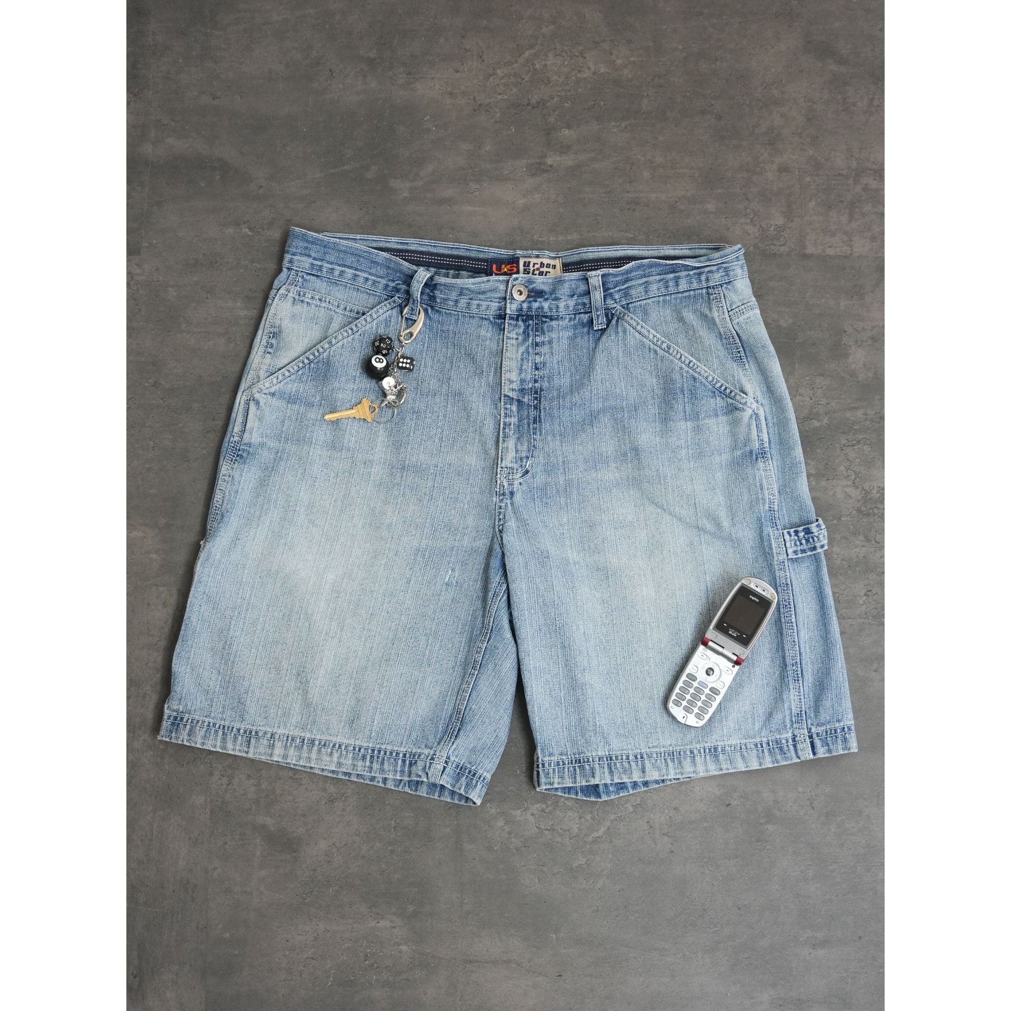 Other Y2K Urban Star Denim Light Wash Shorts Size 38" / US 16 / IT 52 - 1 Thumbnail