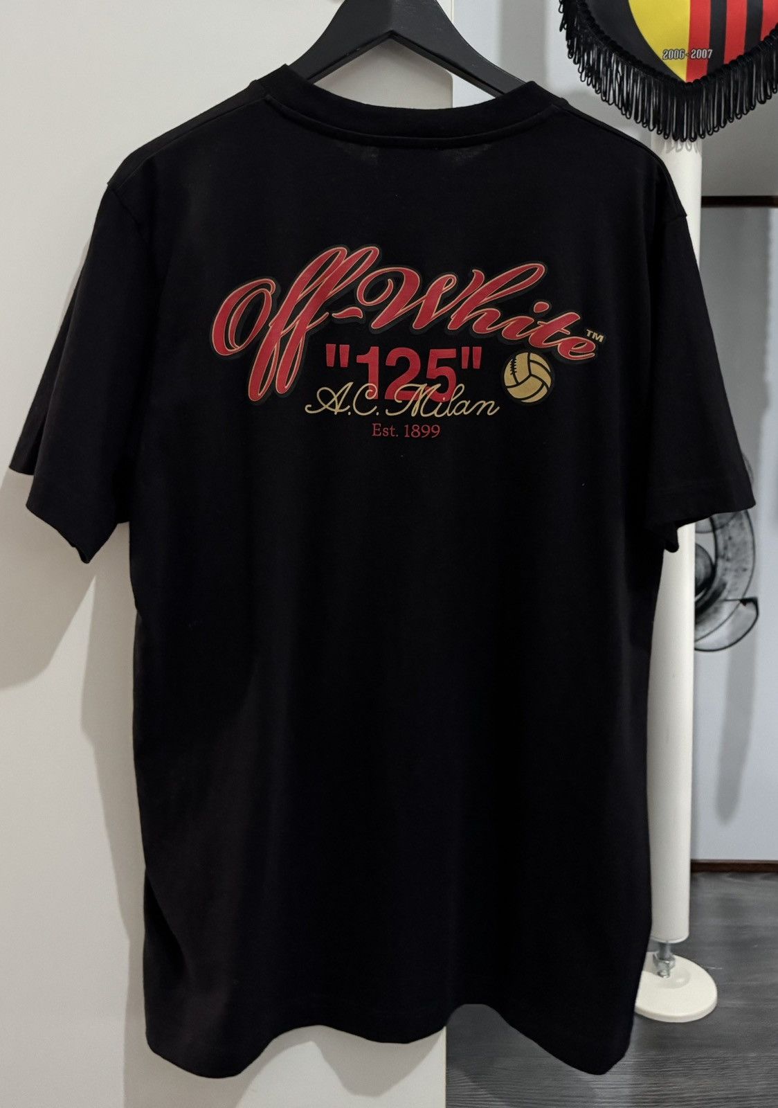 Off-White AC MILAN✖️OFF-WHITE - LOGO TSHIRT - 125 years anniversary Size US L / EU 52-54 / 3 - 1 Thumbnail