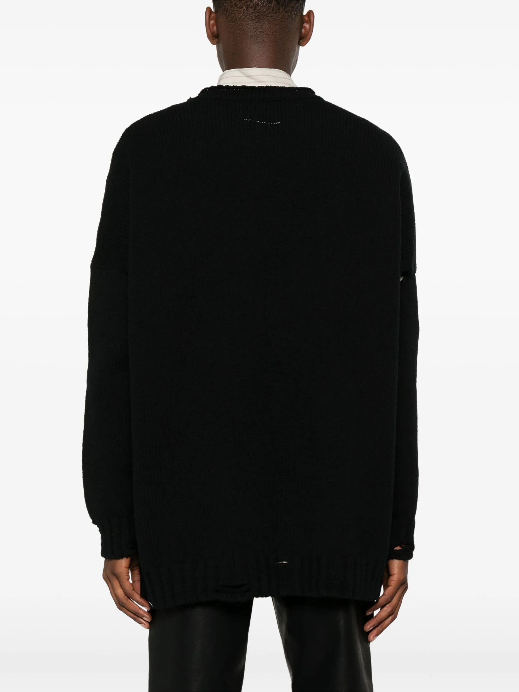 Maison Margiela oc11z0825 Jacquard Sweater in Black/Green Size US M / EU 48-50 / 2 - 4 Thumbnail
