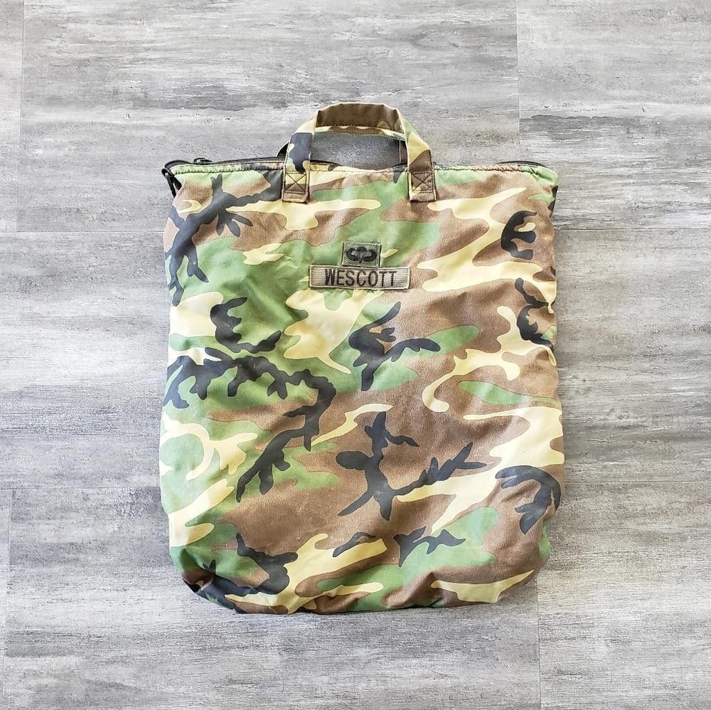 Designer Military Camo Flying Circle Aviator L Helmet Bag Size ONE SIZE - 1 Thumbnail