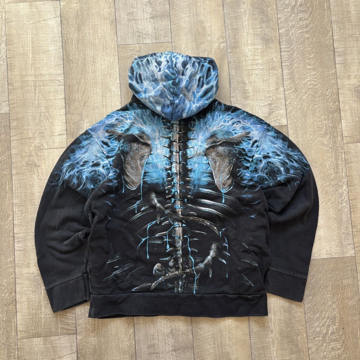Other Skulls and Bones Flaming Spine All Over Print Hoodie size M Size US M / EU 48-50 / 2 - 7 Thumbnail