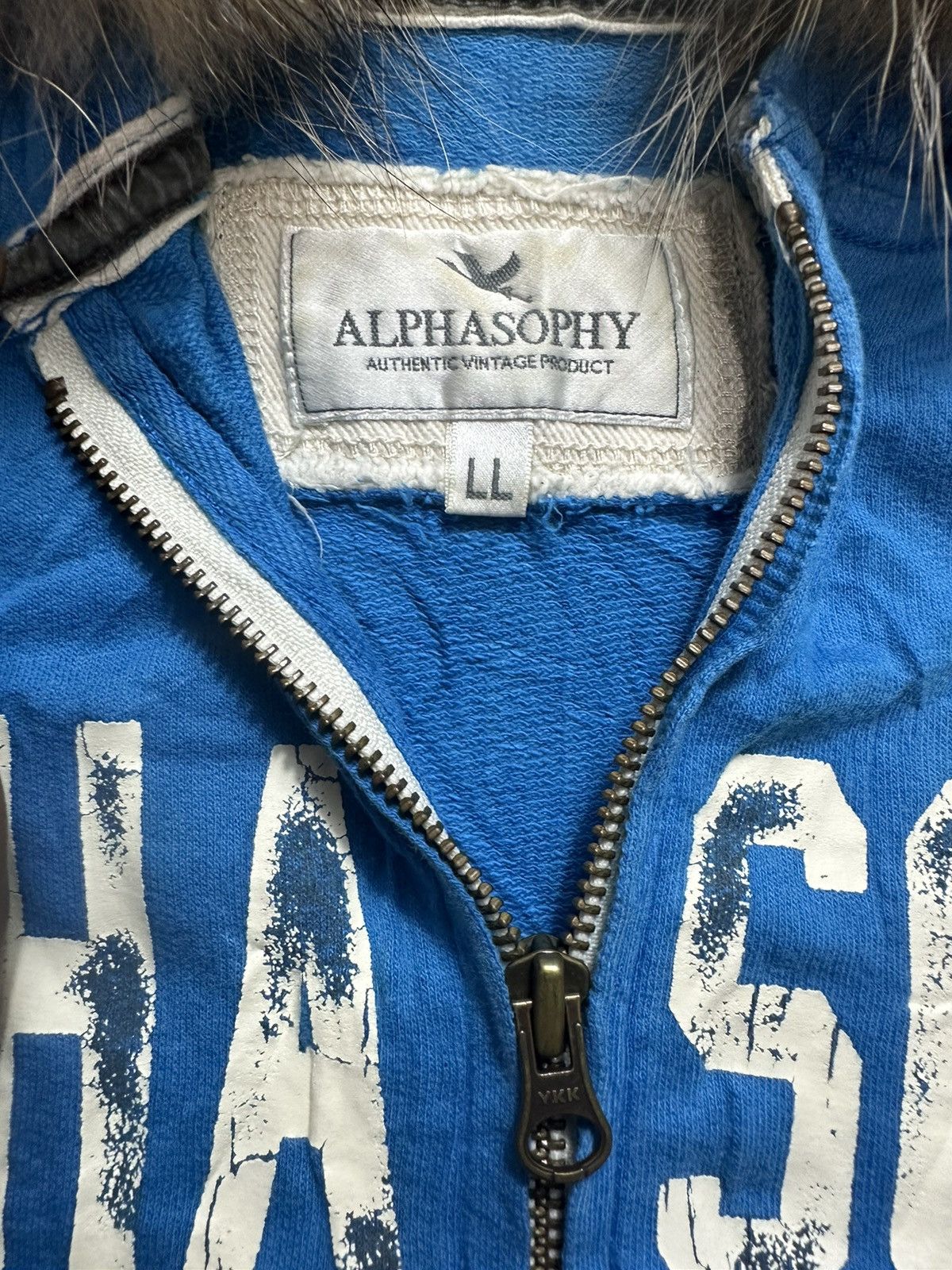 If Six Was Nine × Japanese Brand × Le Grande Bleu (L.G.B.) DISTRESSED FUR ZIPPER HOODIE ALPHASOPHY LGB IFSIX STYLE Size US XL / EU 56 / 4 - 3 Thumbnail