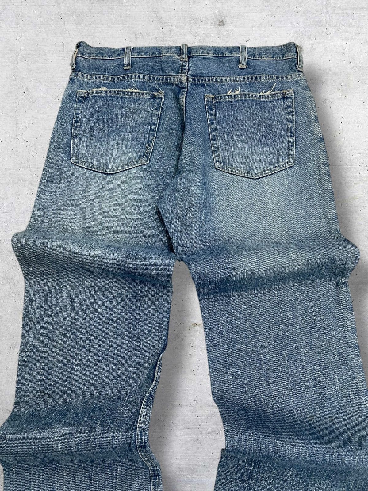 semanticdesign VINTAGE DENIM LAB JAPAN DESIGNER 90S OG RIPPED GRUNGE DENIM Size US 32 / EU 48 - 13 Thumbnail