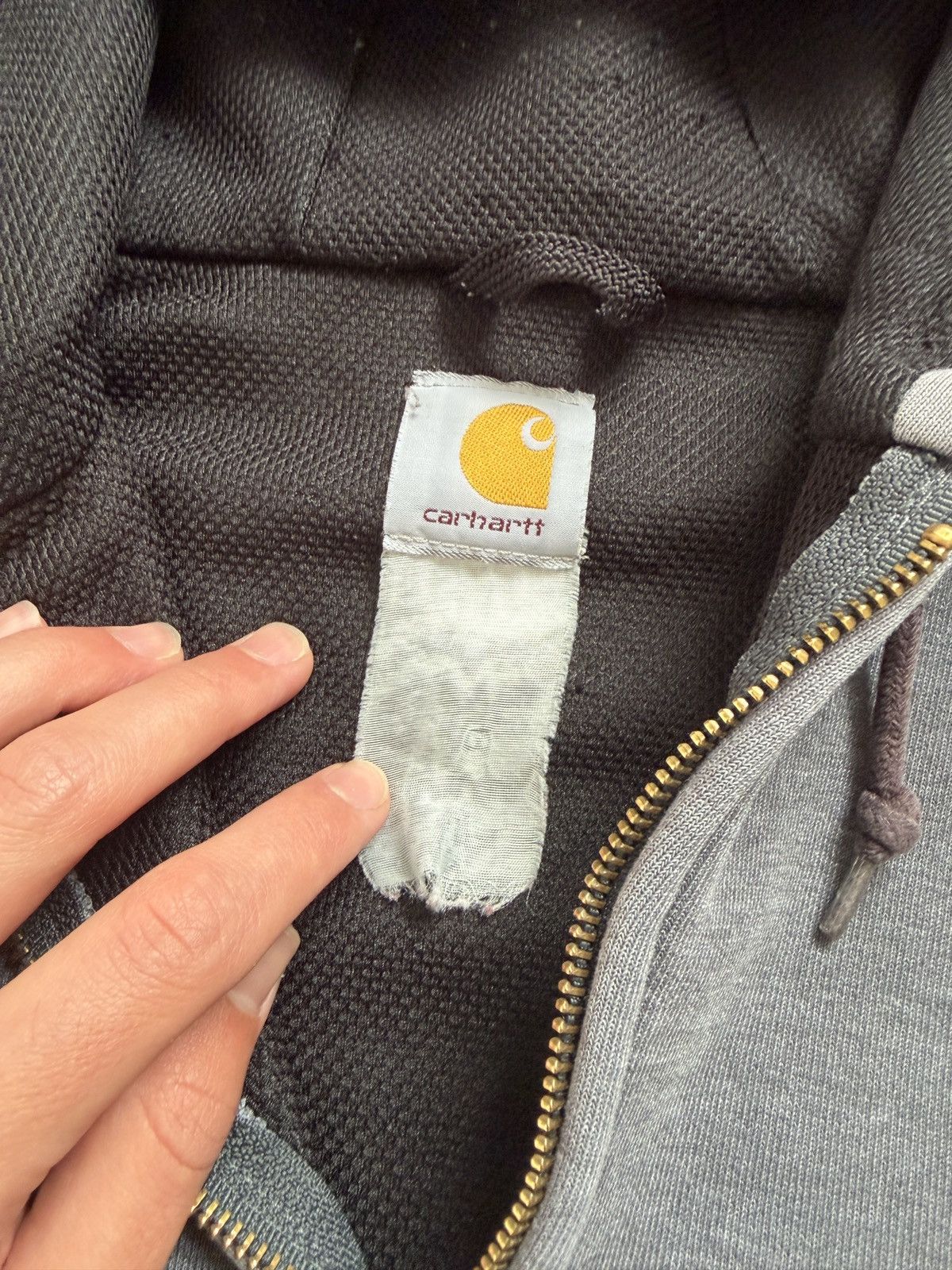 Carhartt 90s Faded Heavyweight Carhartt Zip Up Grey Size Large Size US L / EU 52-54 / 3 - 3 Thumbnail