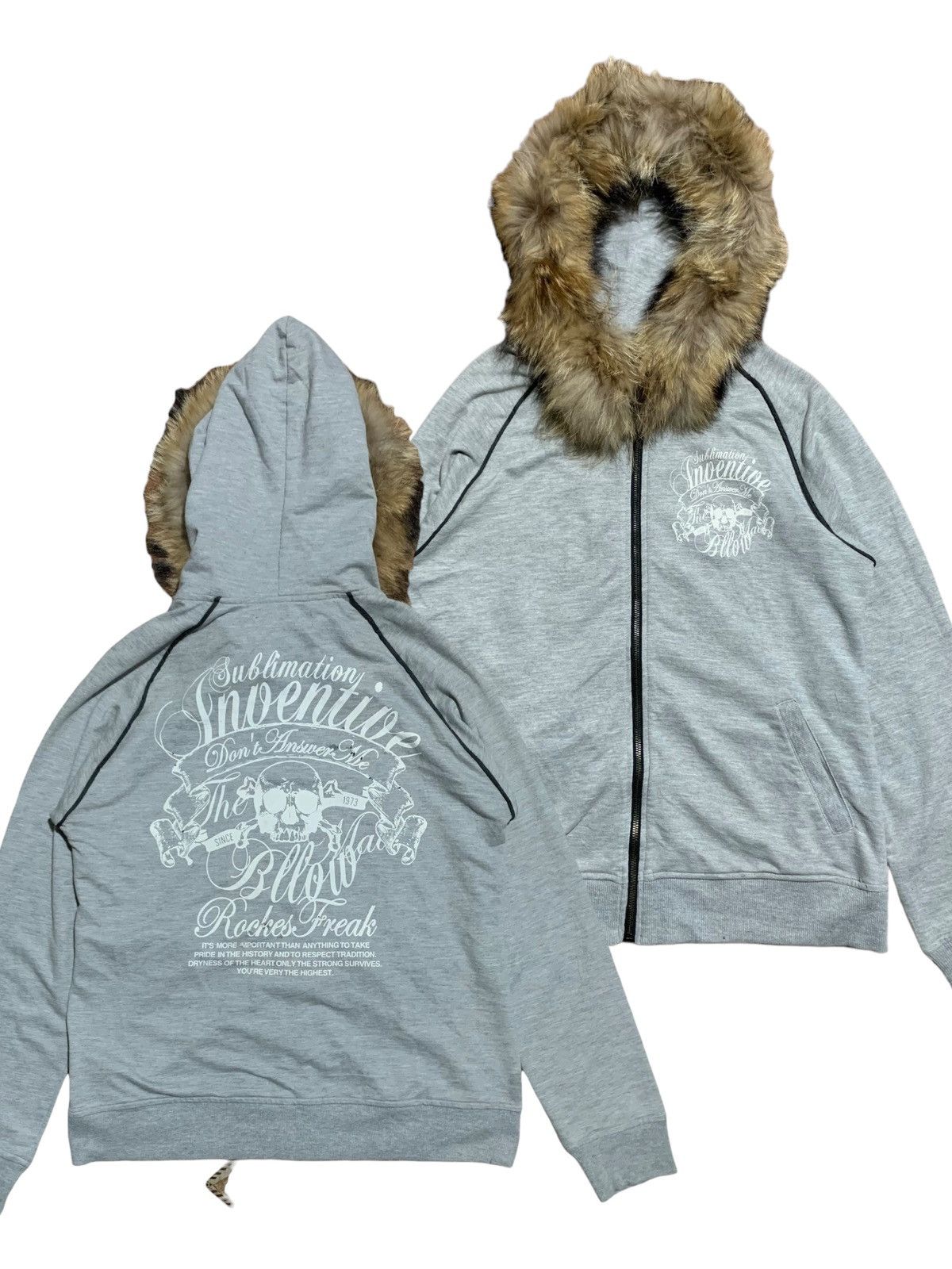 In The Attic In the attic skull rockers freak poem fur hoodie lgb 