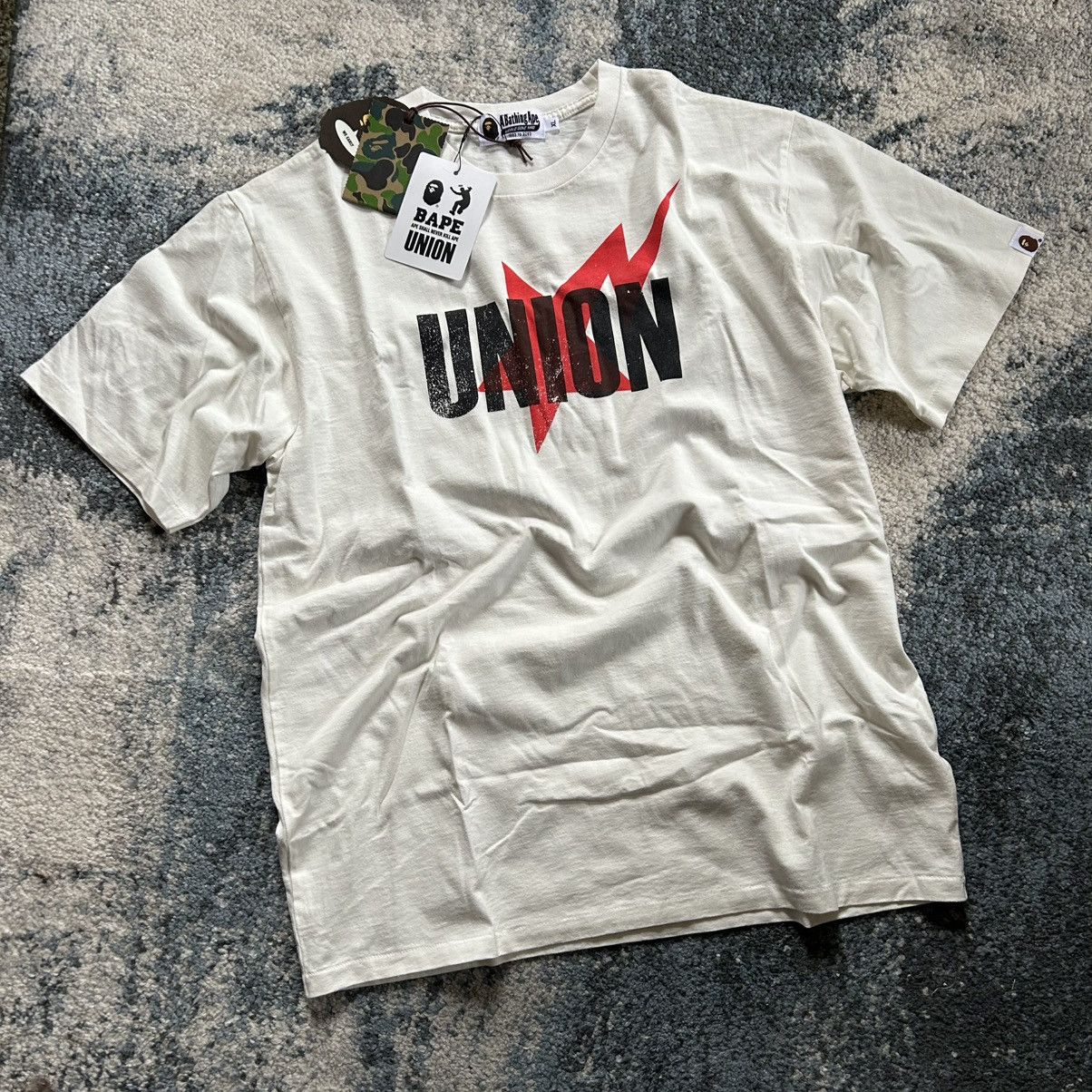 Bape × Union LA A BATHiNG APE x UNiON LOS ANGELES BAPESTA ASNKA TEE CREAM Size US XL / EU 56 / 4 - 5 Thumbnail