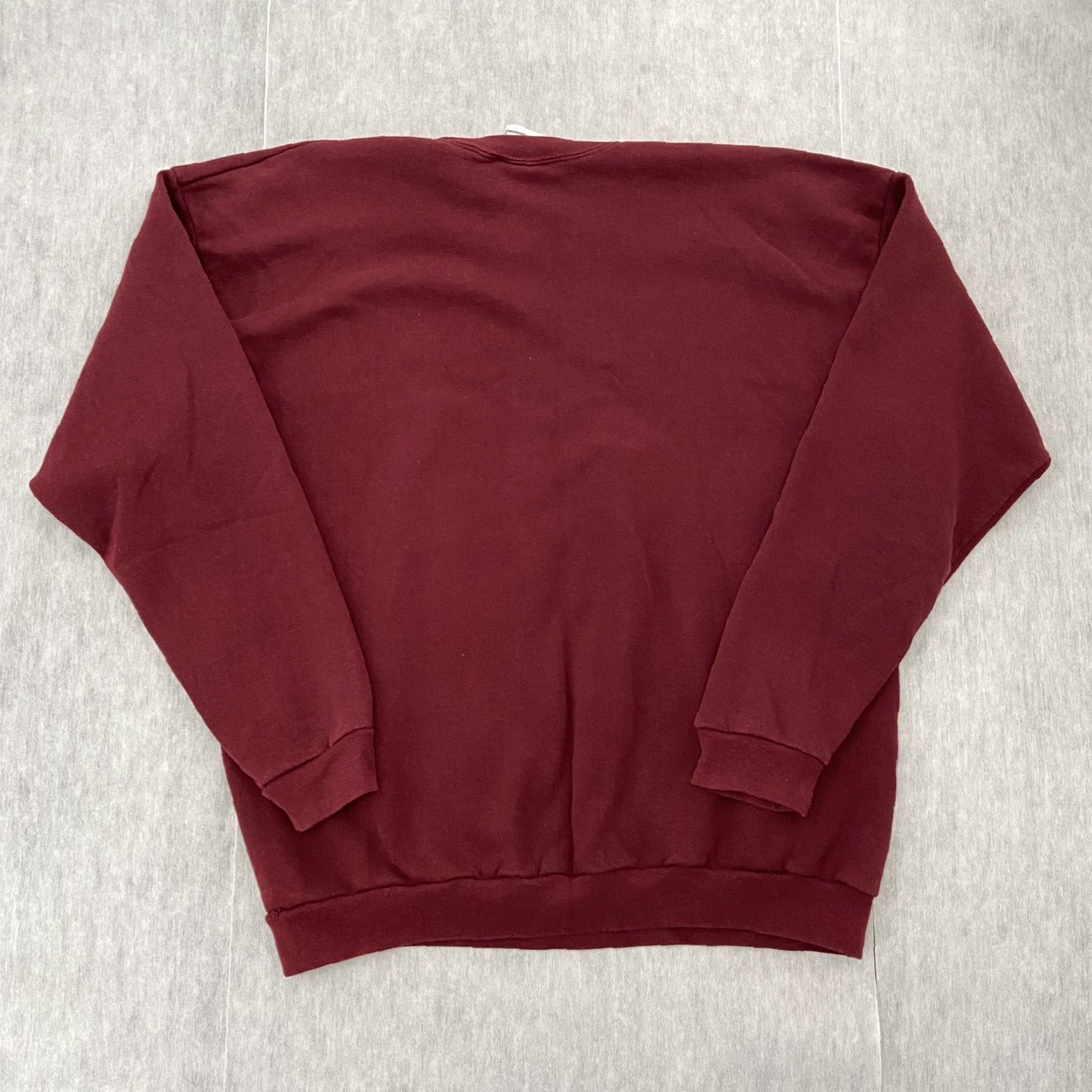 Vintage VINTAGE Santee Sweatshirt Pullover Maroon Adult XL Crew Neck 90s Gothic Funny Logo Cotton Blend Size US XL / EU 56 / 4 - 2 Thumbnail