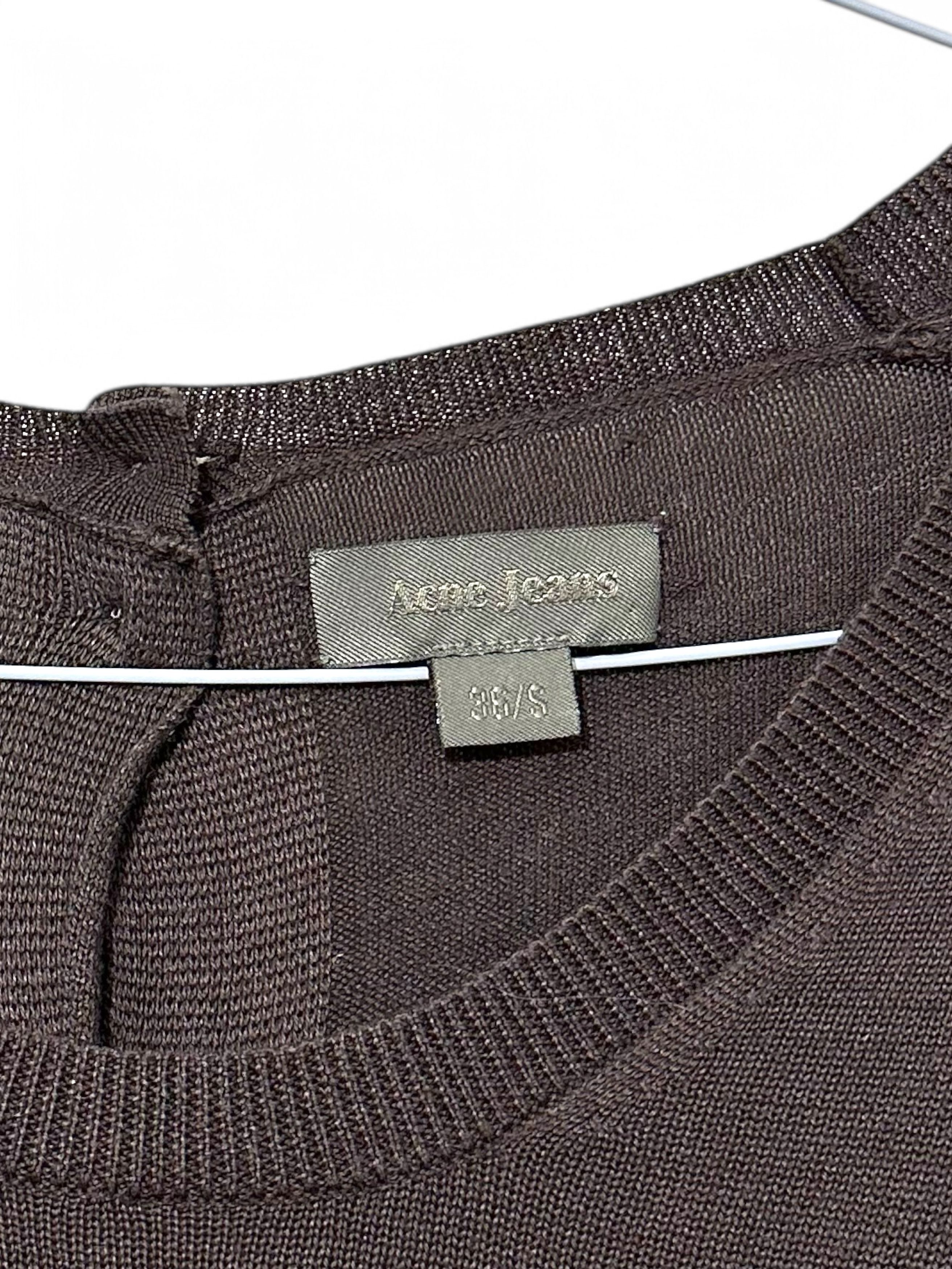 Acne Studios Acne Jeans Back Button Closure Knit Sweater (S) Size S / US 4 / IT 40 - 4 Thumbnail