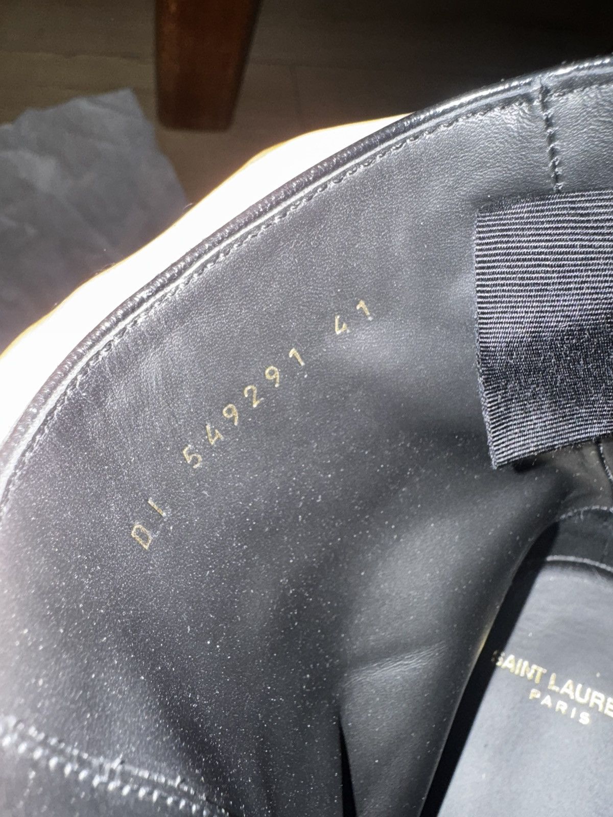 Saint Laurent Paris New Hedi Croc Embossed Wyatts Size US 8 / EU 41 - 7 Thumbnail