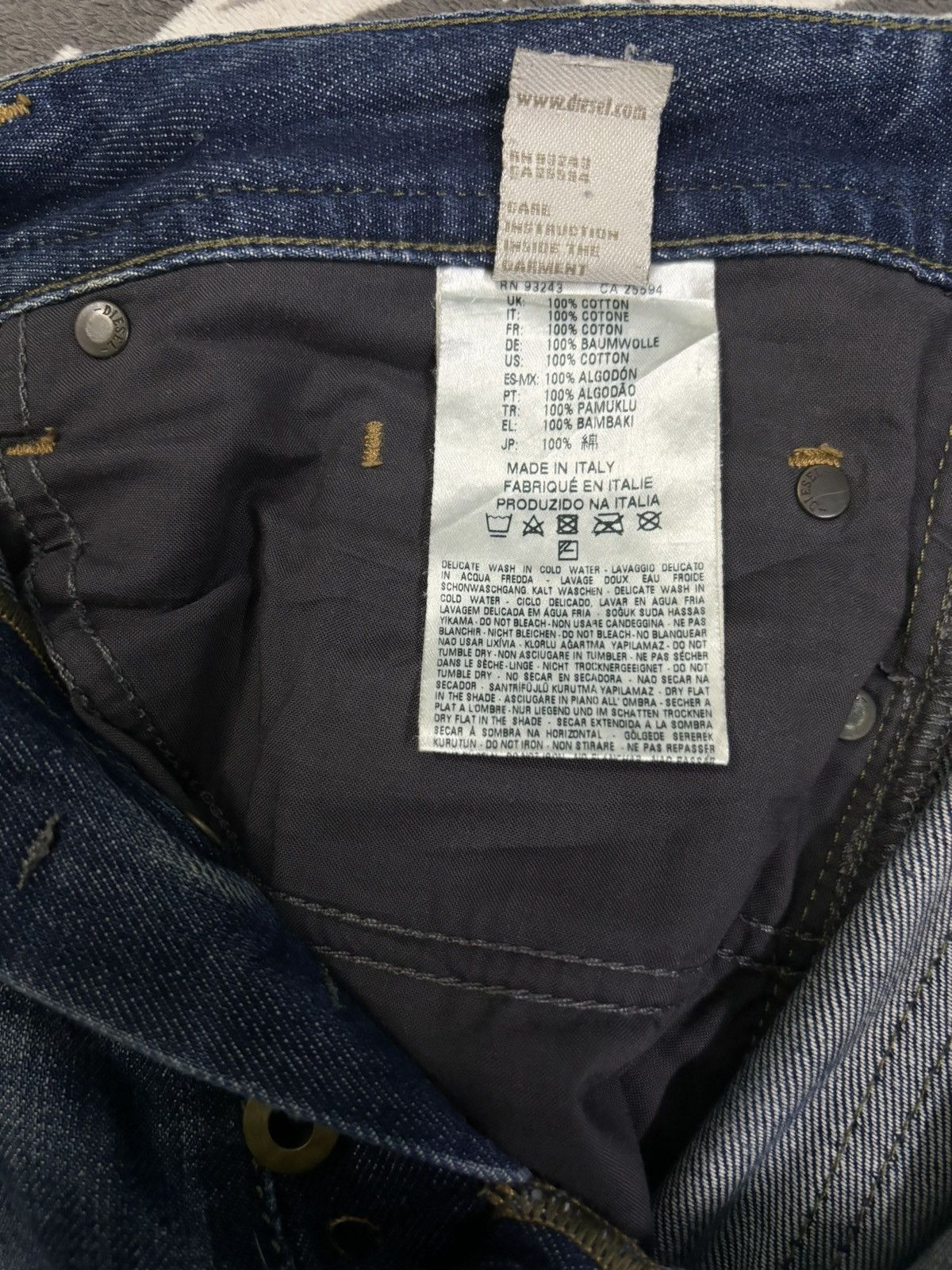 Diesel Vintage Y2K Diesel Industry 3D Buster Slim Clawmark Jeans Size US 34 / EU 50 - 22 Thumbnail