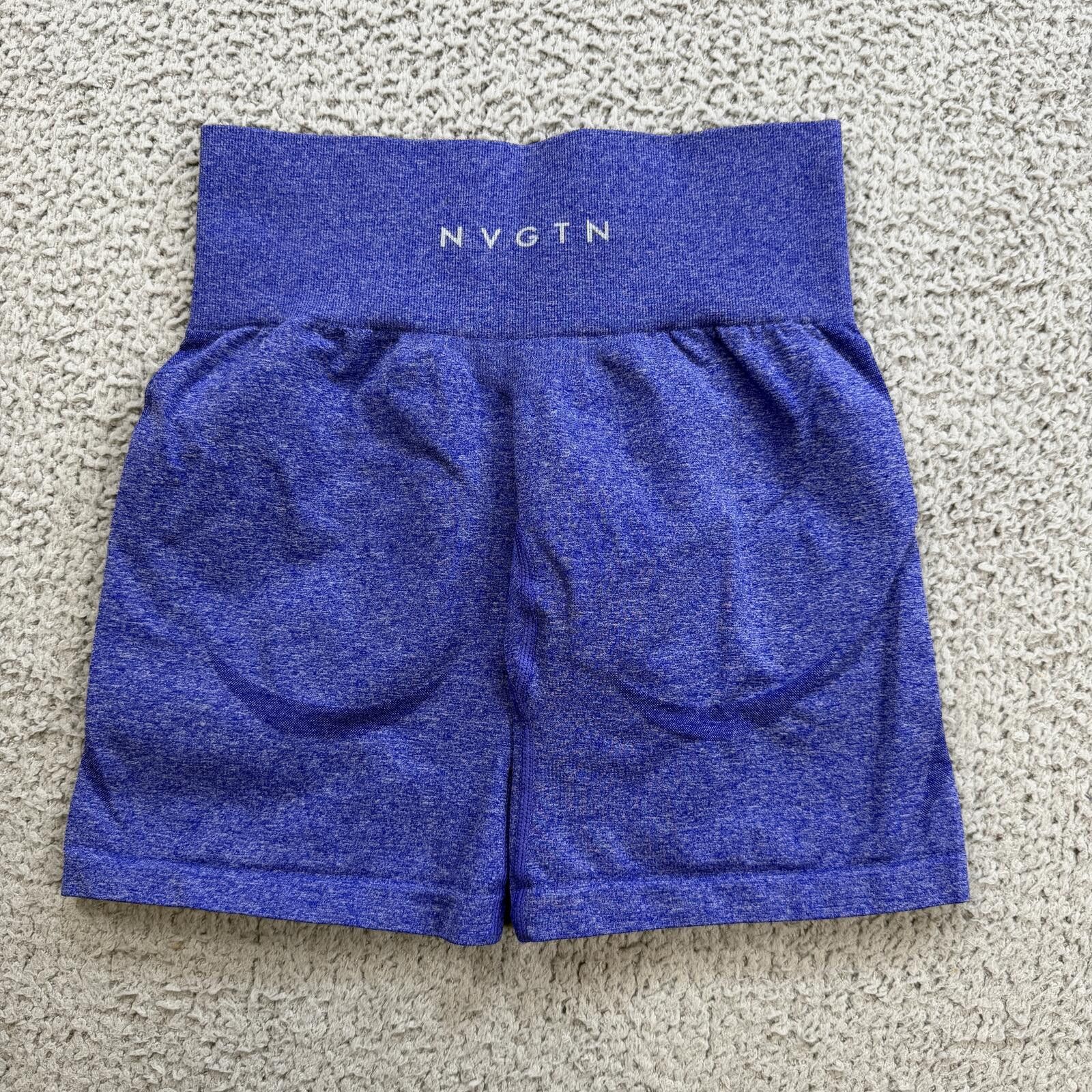 Other NVGTN Seamless Scrunch Shorts Womens XS Blue Contour Gym Size 26" / US 2 / IT 38 - 1 Thumbnail