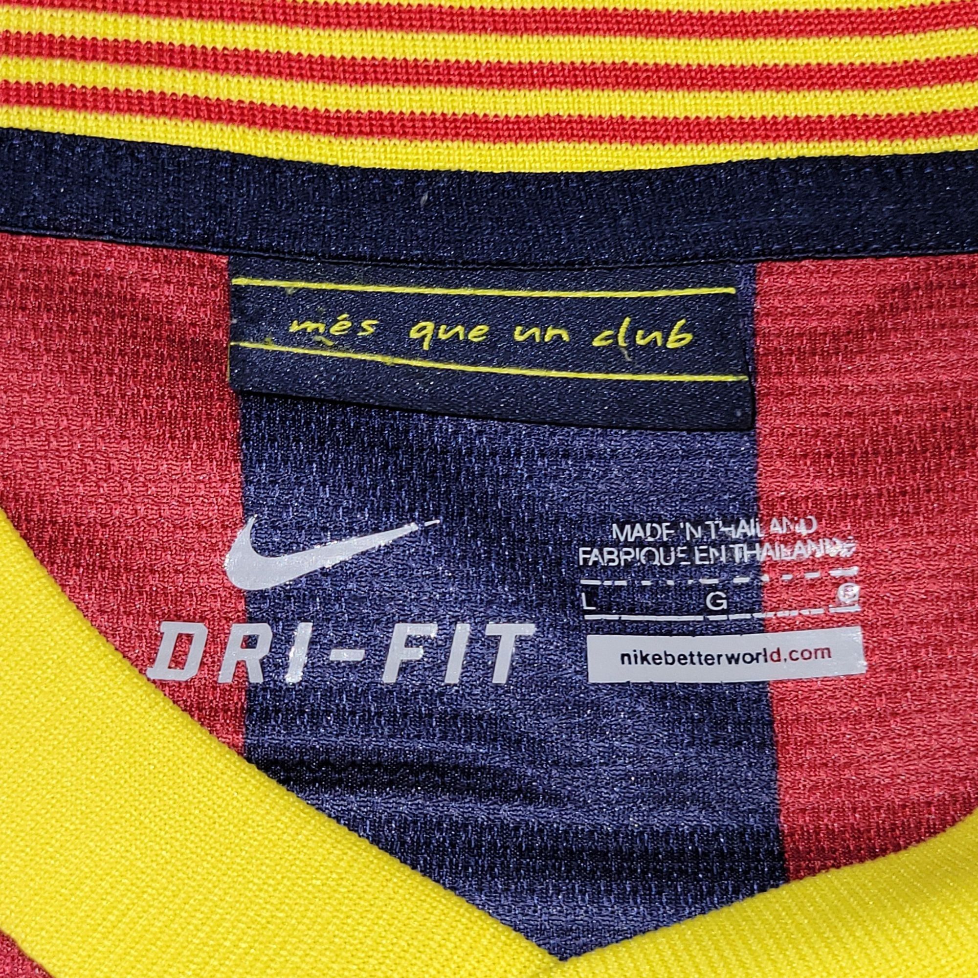 Nike Messi Barcelona 2013 2014 UEFA Long Sleeve Soccer Jersey L Size US L / EU 52-54 / 3 - 7 Thumbnail