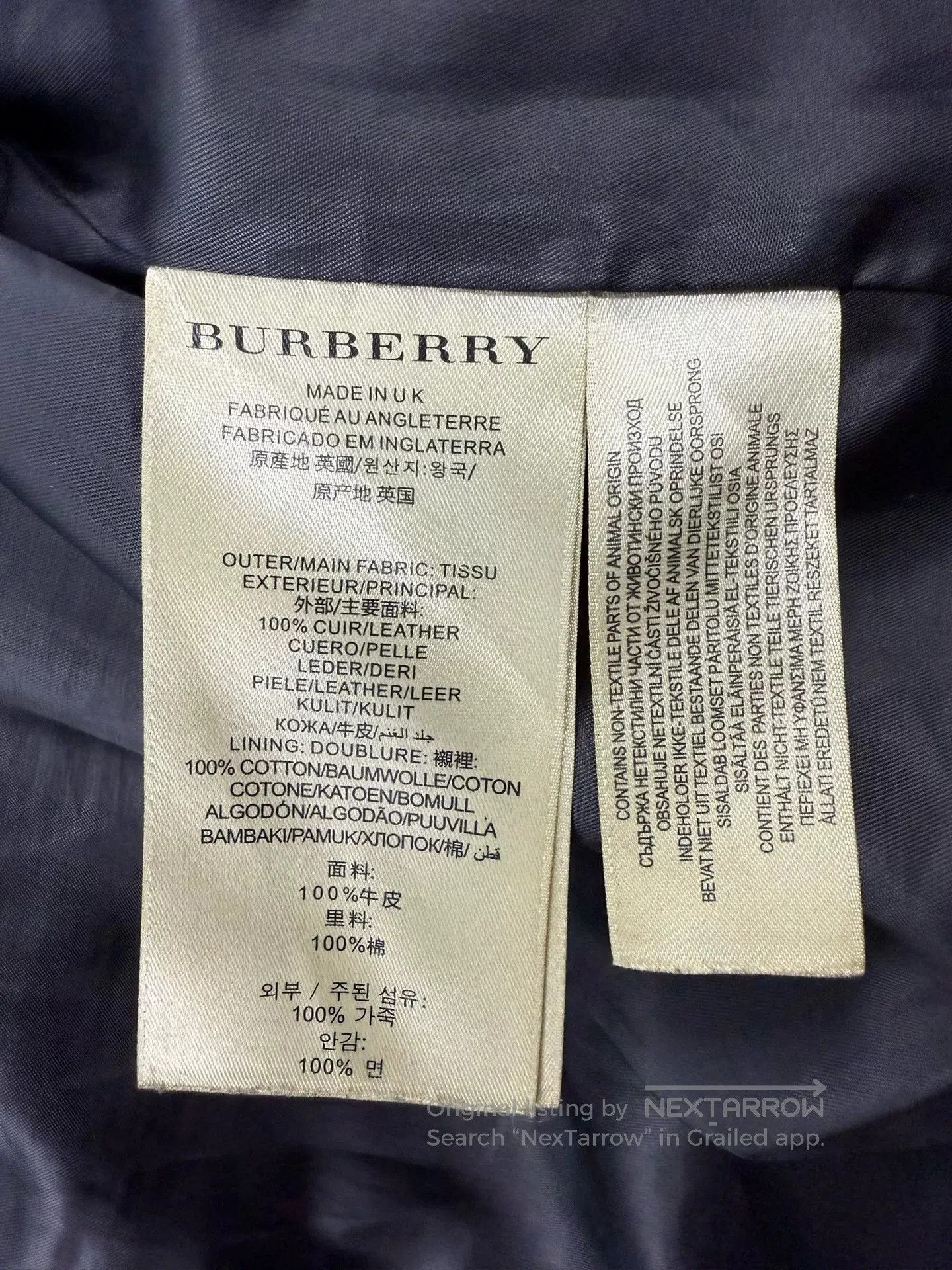 Burberry Burberry Men's Black Leather Flight Jacket. Size US S / EU 44-46 / 1 - 5 Thumbnail