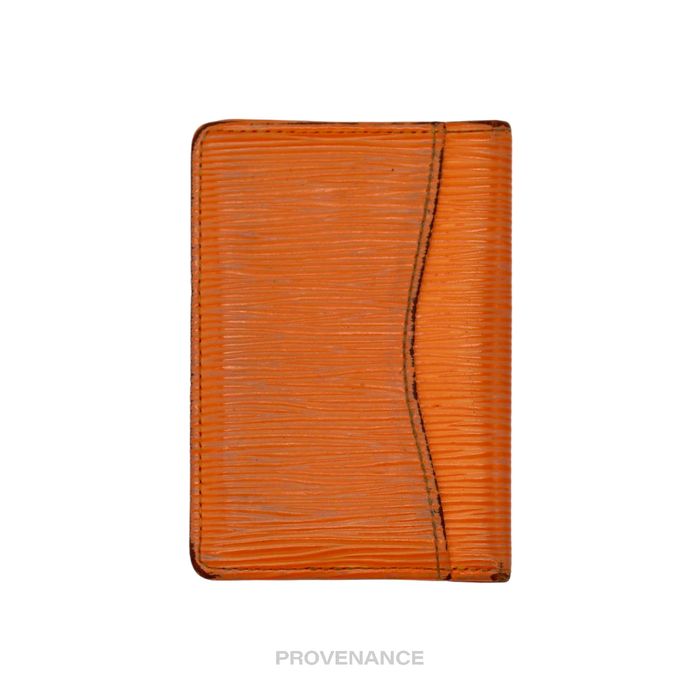 Louis Vuitton Pocket Organizer Orange Epi Leather