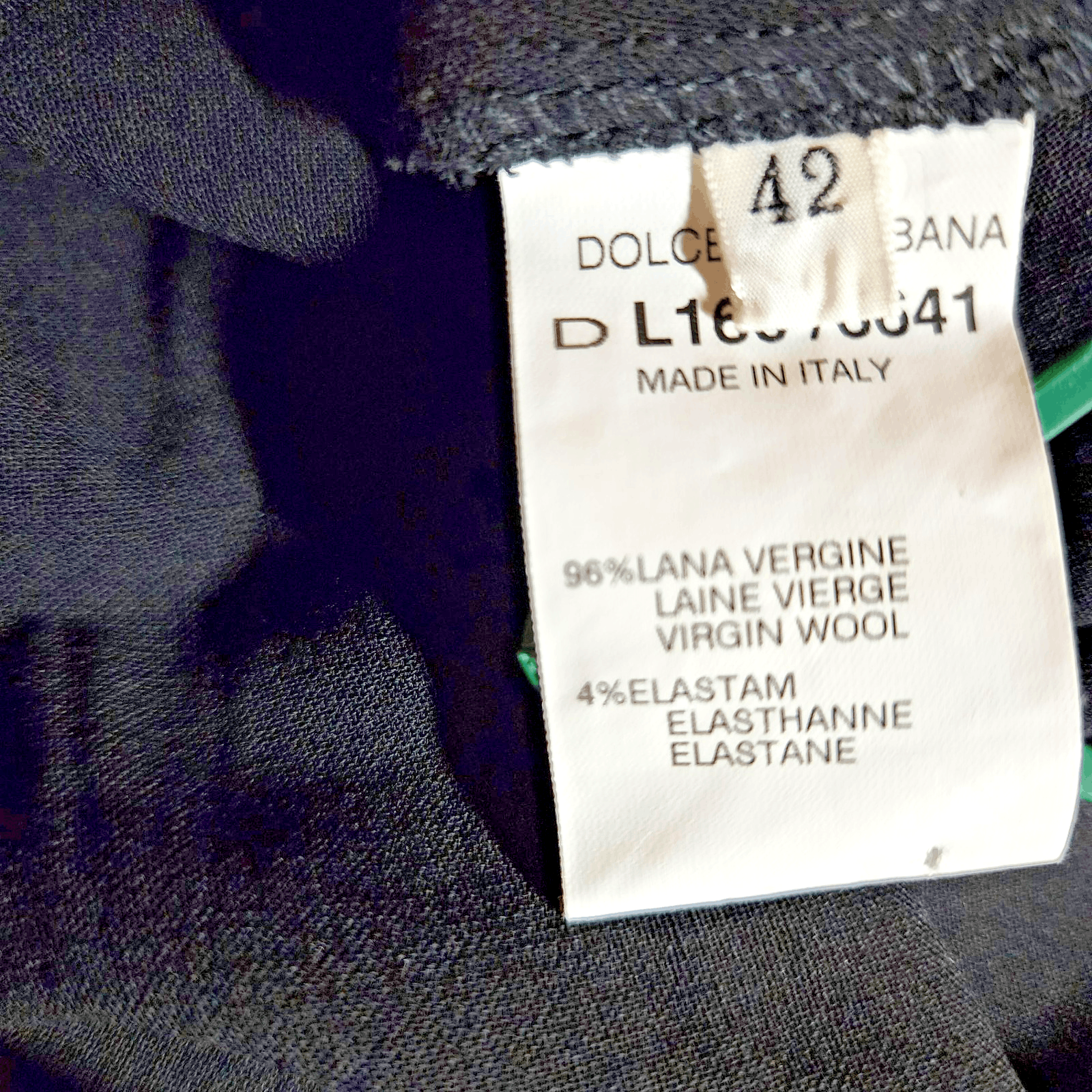 Dolce & Gabbana Dolce & Gabbana Vintage Wool Skirt – Size 6 – Black – 1990s Size 28" / US 6 / IT 42 - 3 Thumbnail