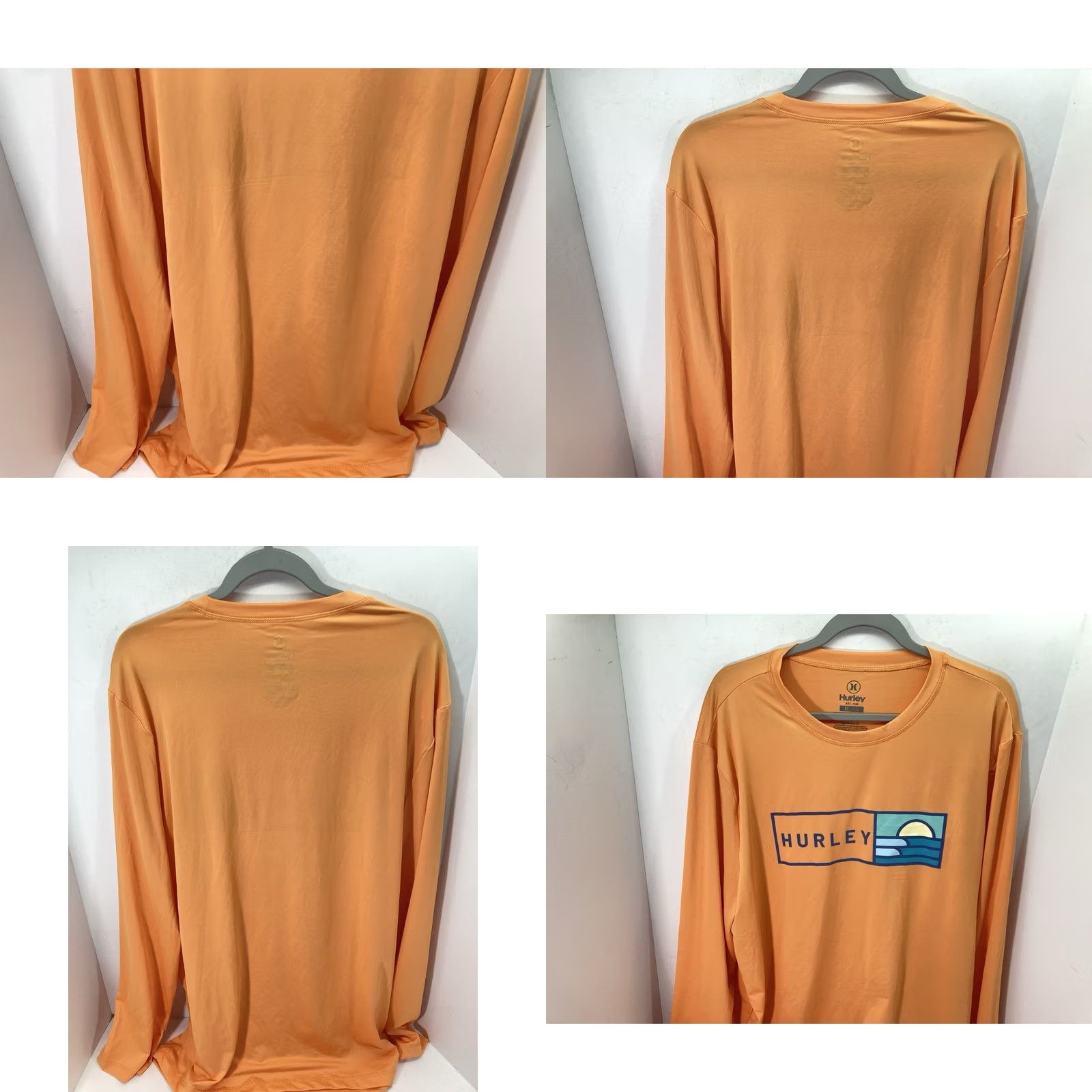 Hurley Hurley UV TShirt Men XL Orange Long Sleeve Moisture Wicking Pullover NWOT Shirt Size US XL / EU 56 / 4 - 8 Thumbnail